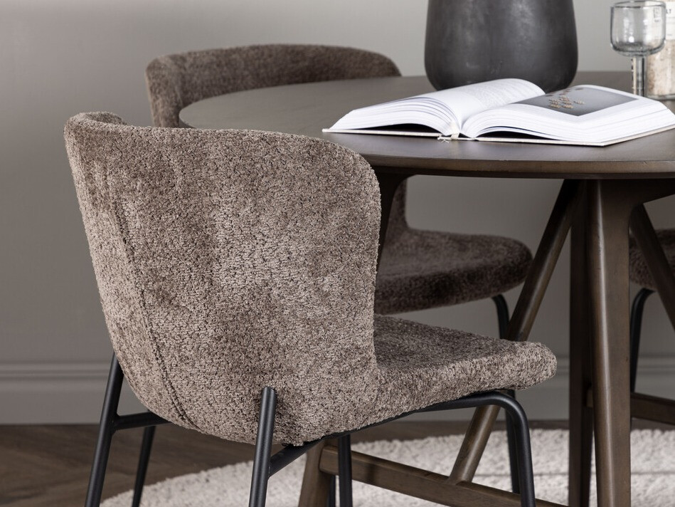 Маса и столове за трапезария Dallas 4570 (Кафяв)