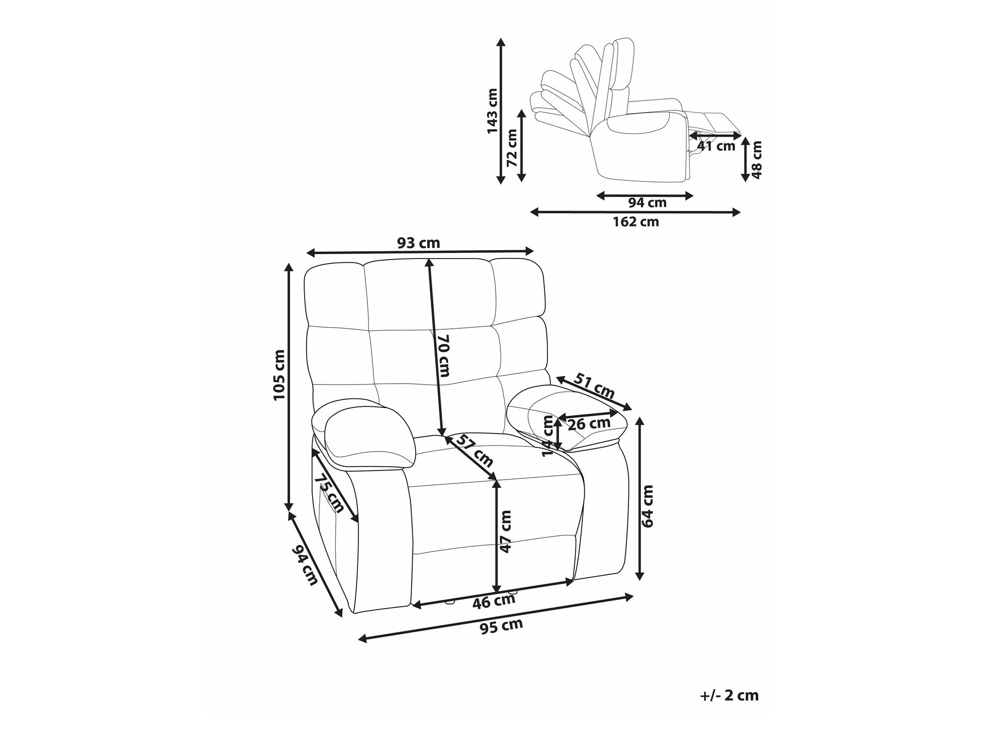 Реклайнер Berwyn 2249 (Светлокафяво)