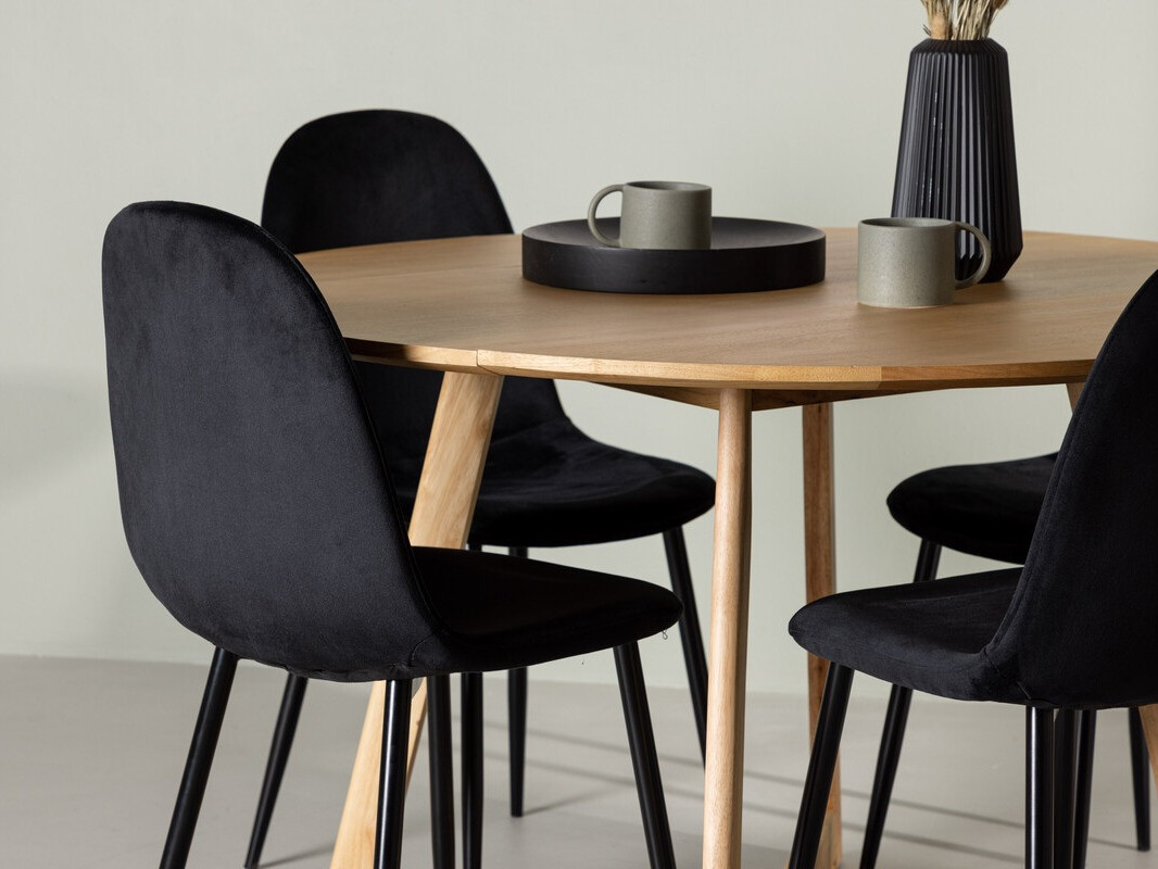 Маса и столове за трапезария Dallas 4580 (Черен)