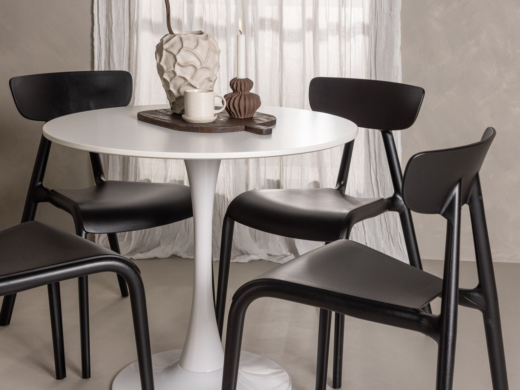 Маса и столове за трапезария Dallas 4587 (Черен)