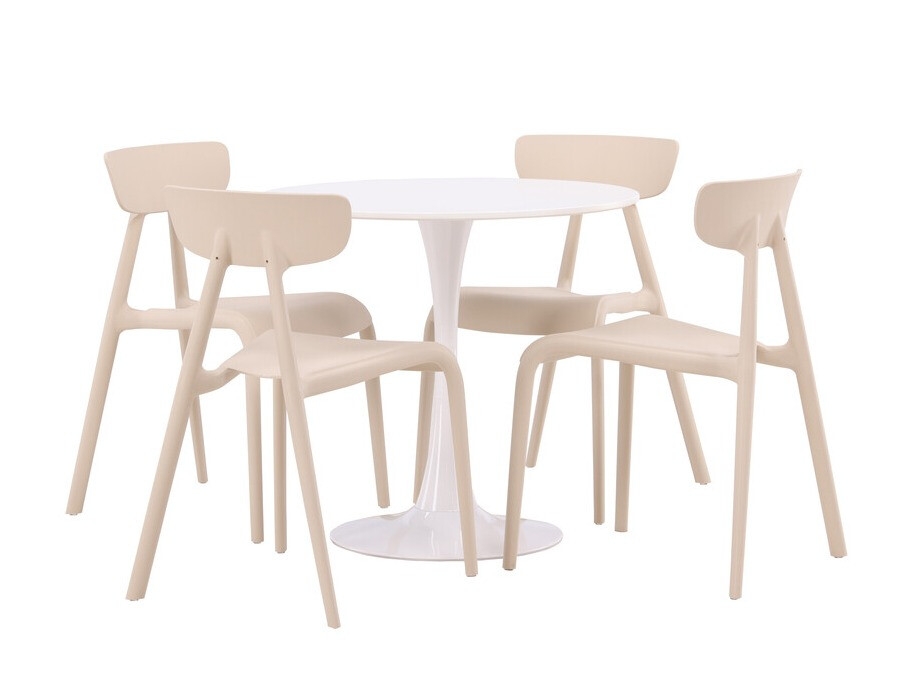 Маса и столове за трапезария Dallas 4587 (Сметана)