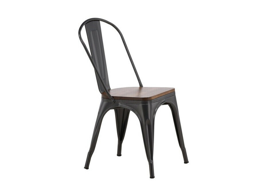 Маса и столове за трапезария Dallas 4589 (Черен + Орех)