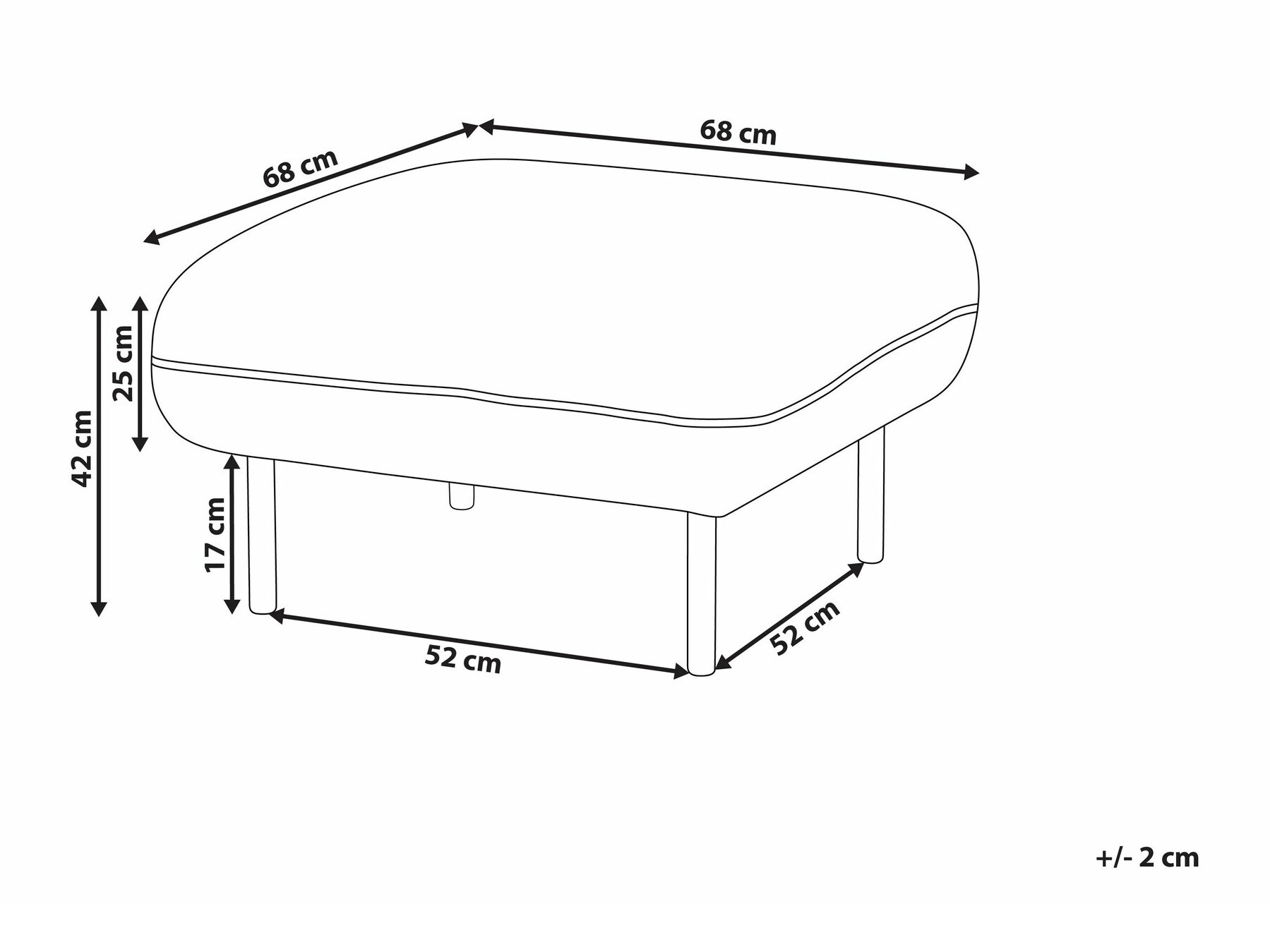 Табуретка Berwyn 2264 (Бял)