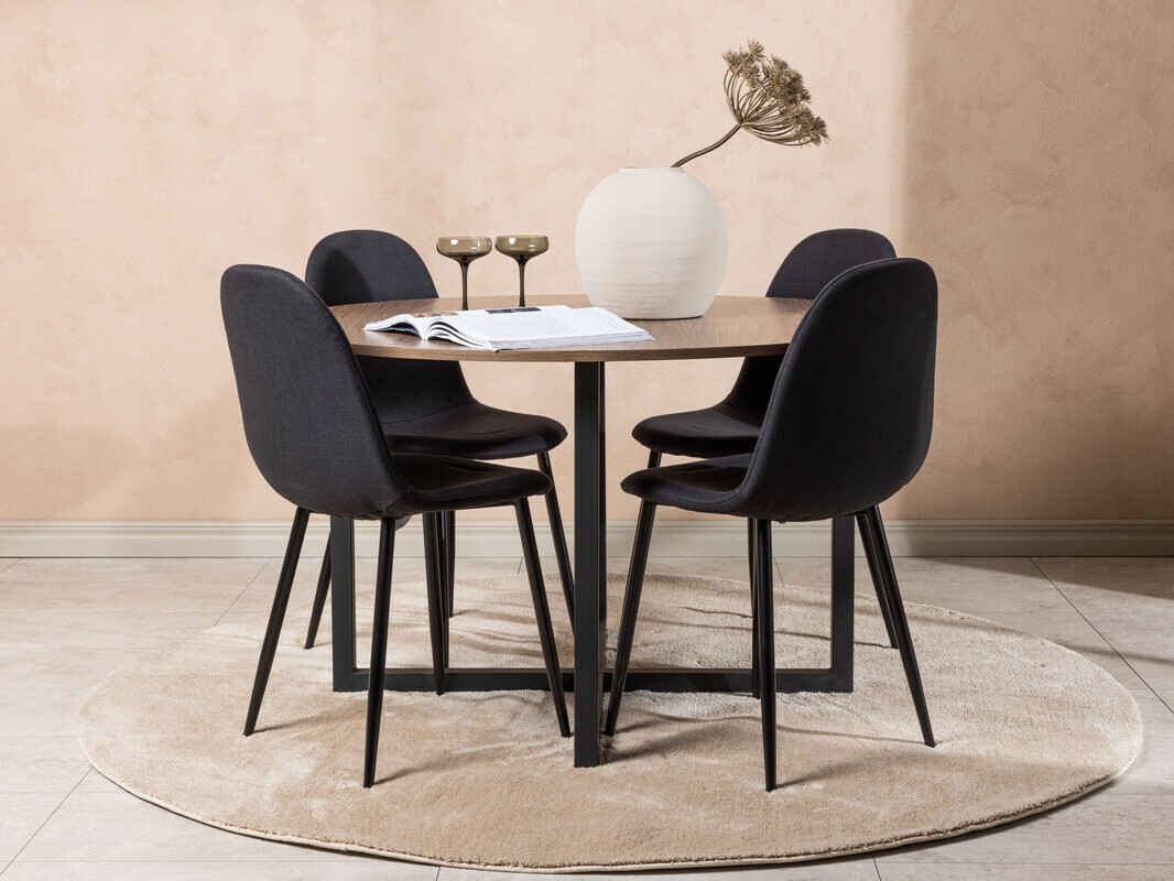 Маса и столове за трапезария Dallas 4599 (Черен)