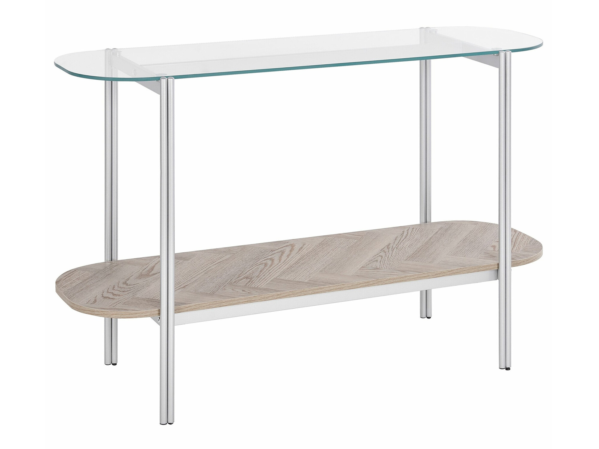 Конзолна маса Berwyn 2278 (Сребро + Ярък дърво)