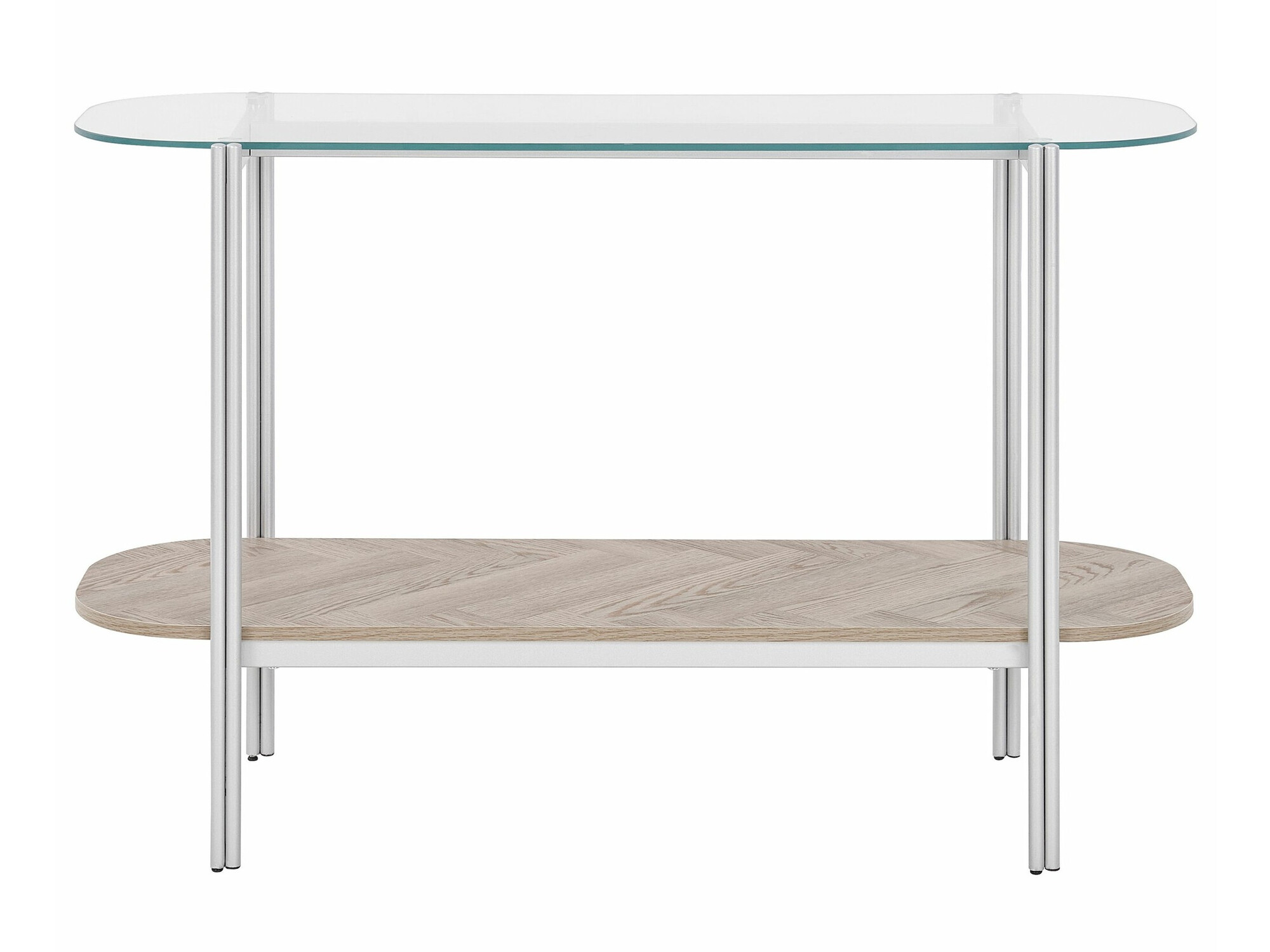 Конзолна маса Berwyn 2278 (Сребро + Ярък дърво)