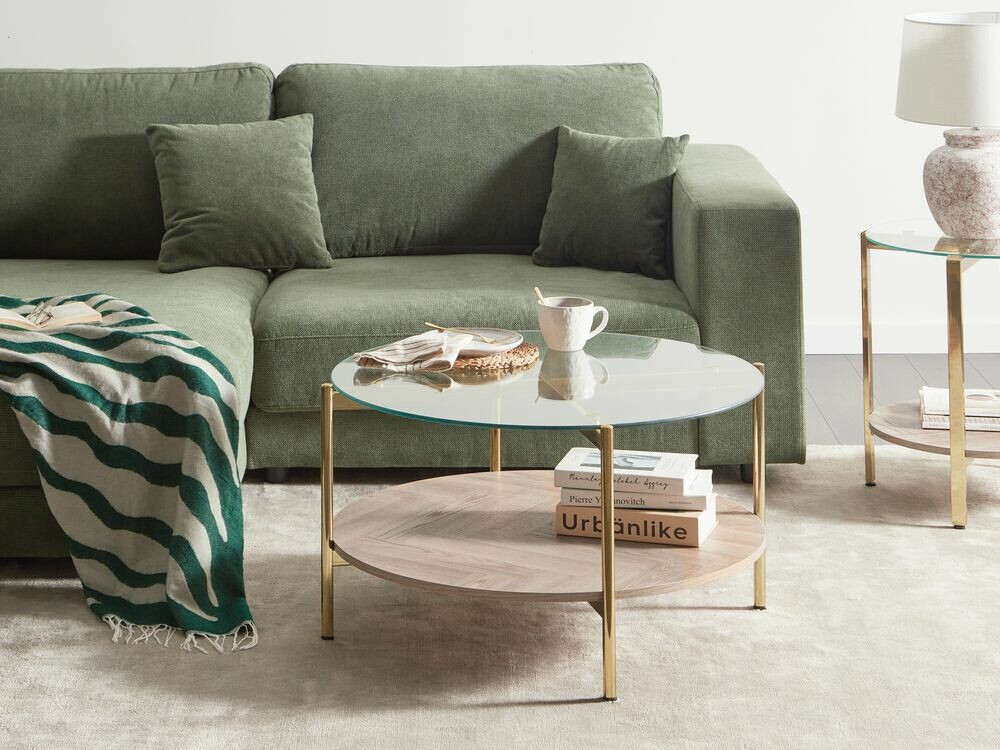 Масичка за кафе Berwyn 2275 (Златно + Ярък дърво)