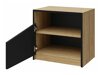 Нощно шкафче Tenreme 105 (Дъб + Черен)