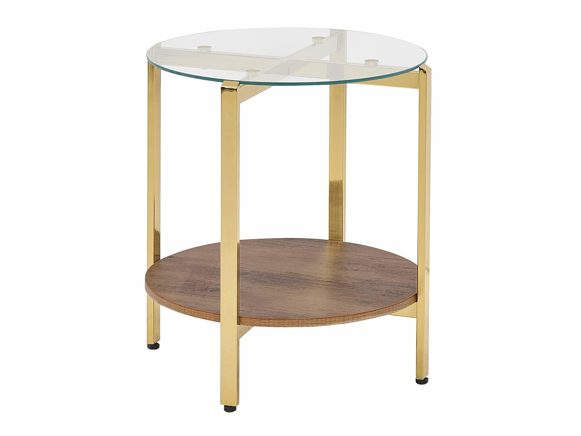 Помощна масичка Berwyn 2277 (Златно + Тъмно дърво)