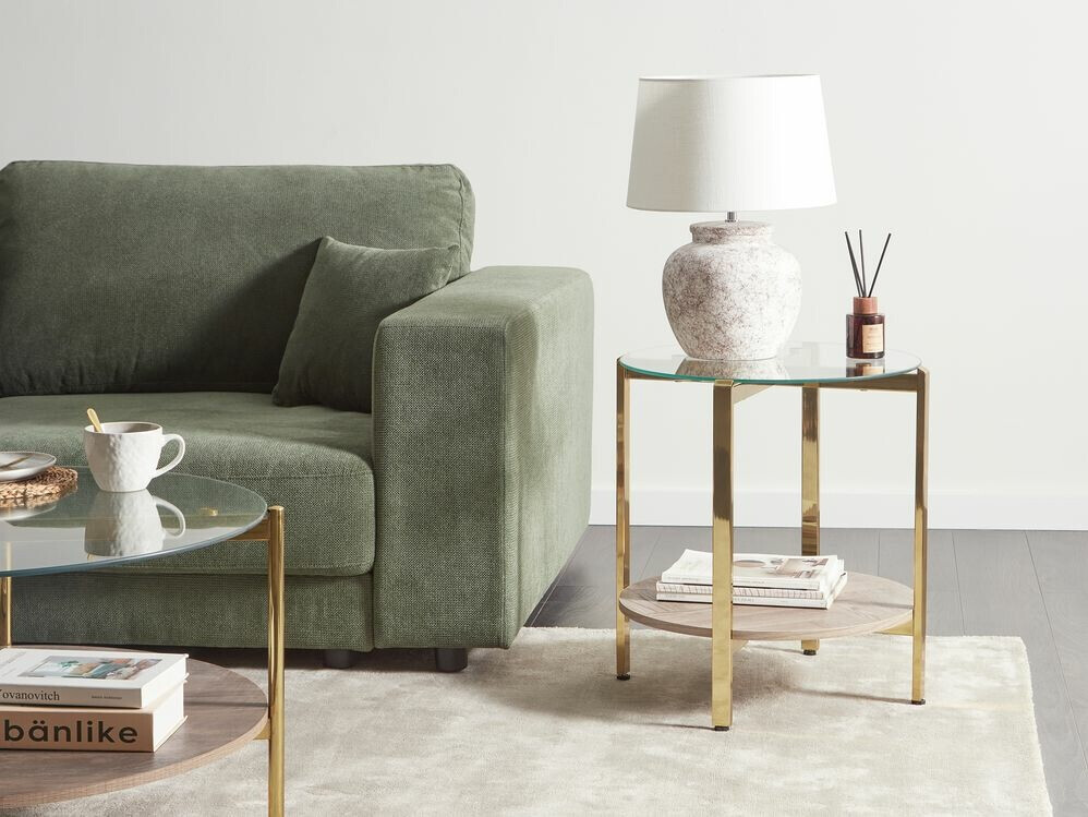 Помощна масичка Berwyn 2277 (Златно + Ярък дърво)