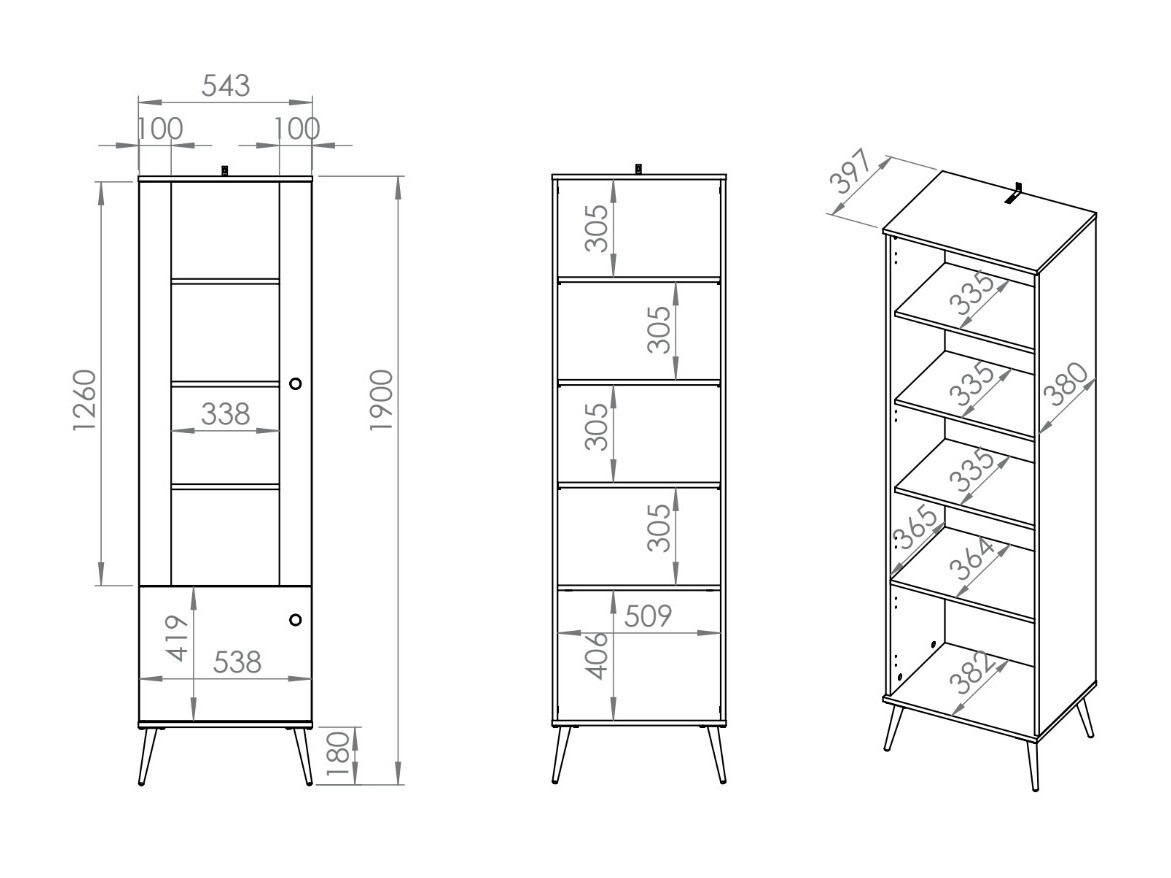 Етажерка Veslomi 100