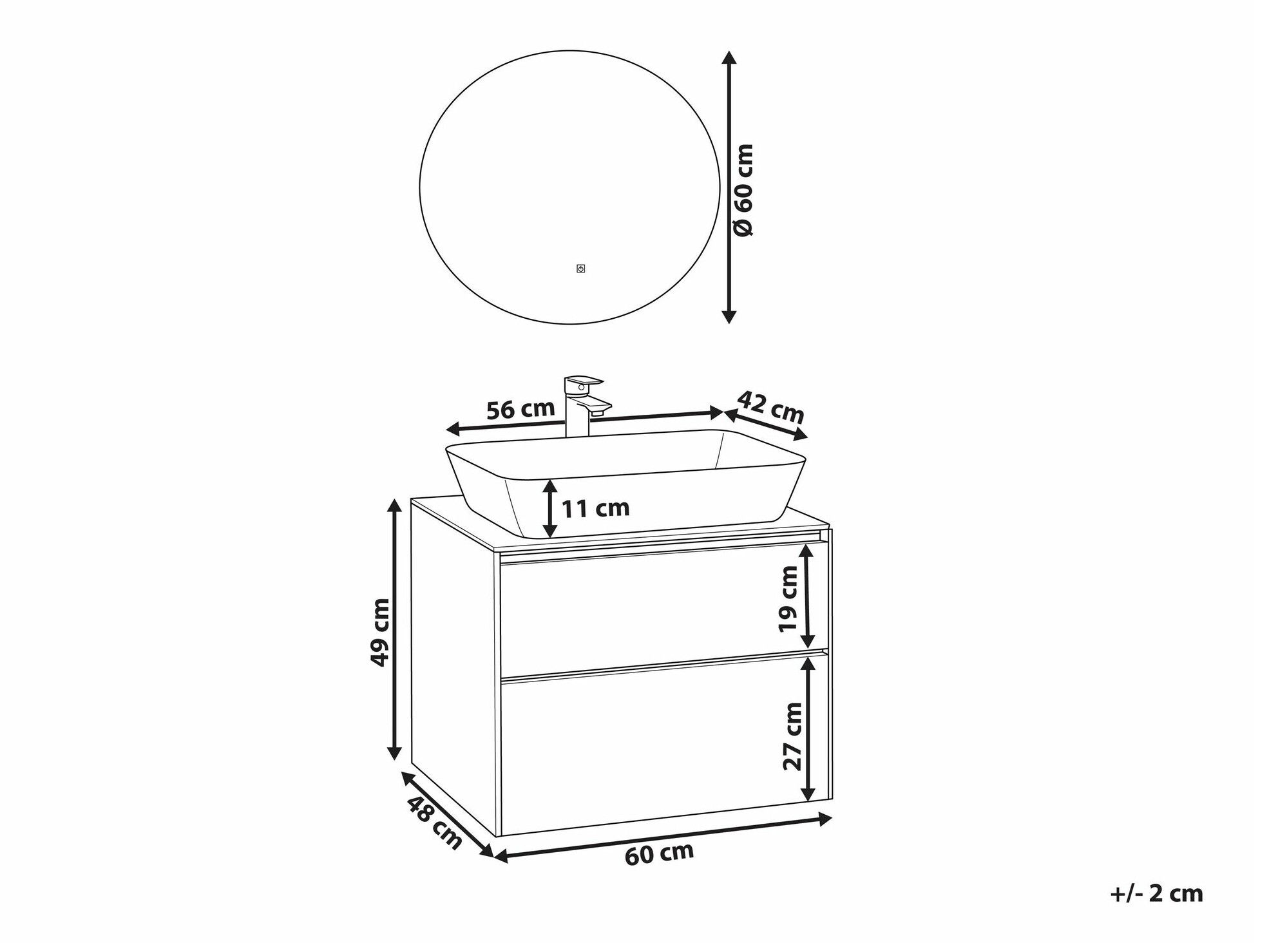 Комплект за баня Berwyn 2281 (Тъмно сив)