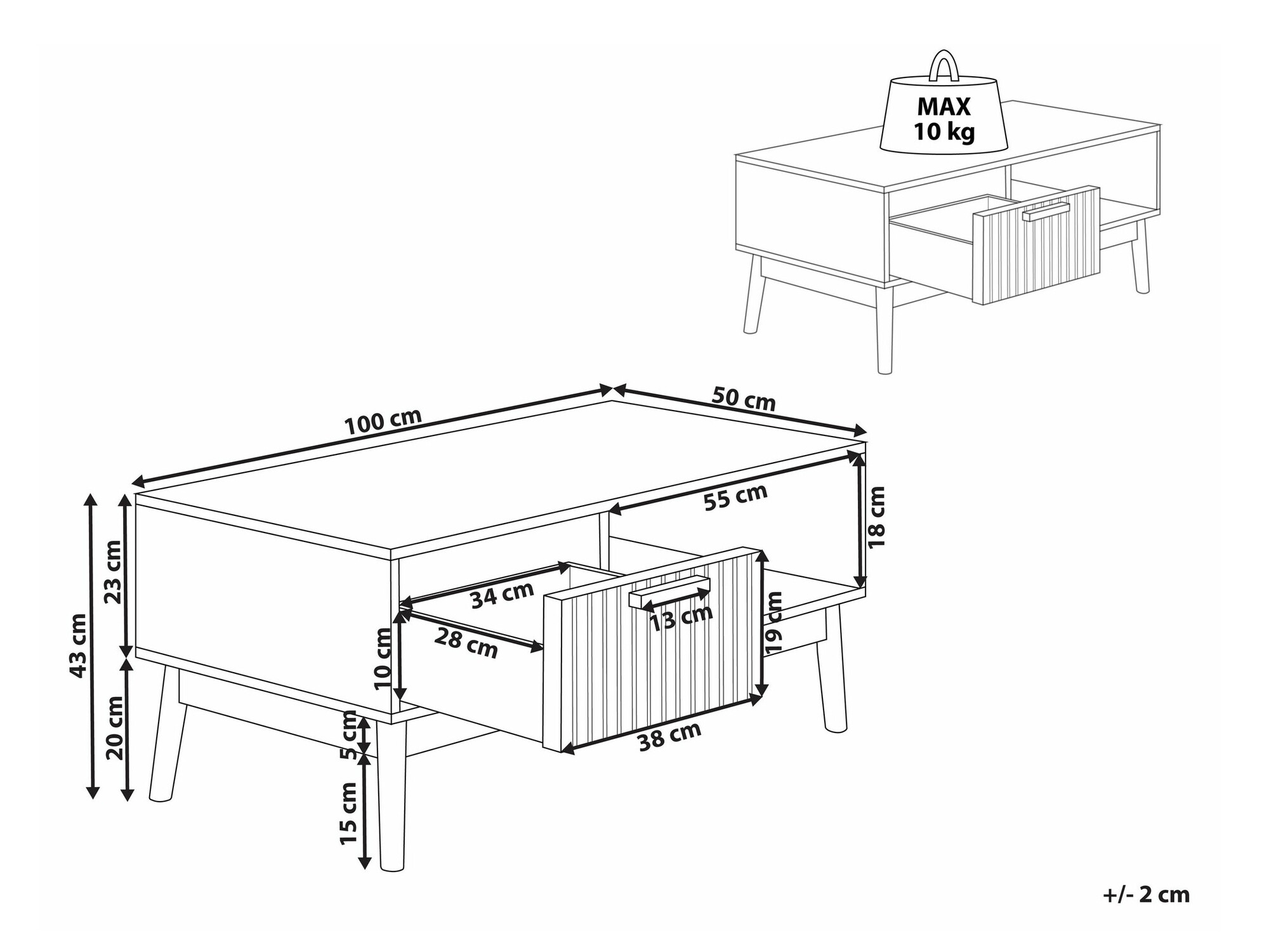 Масичка за кафе Mirmori 100