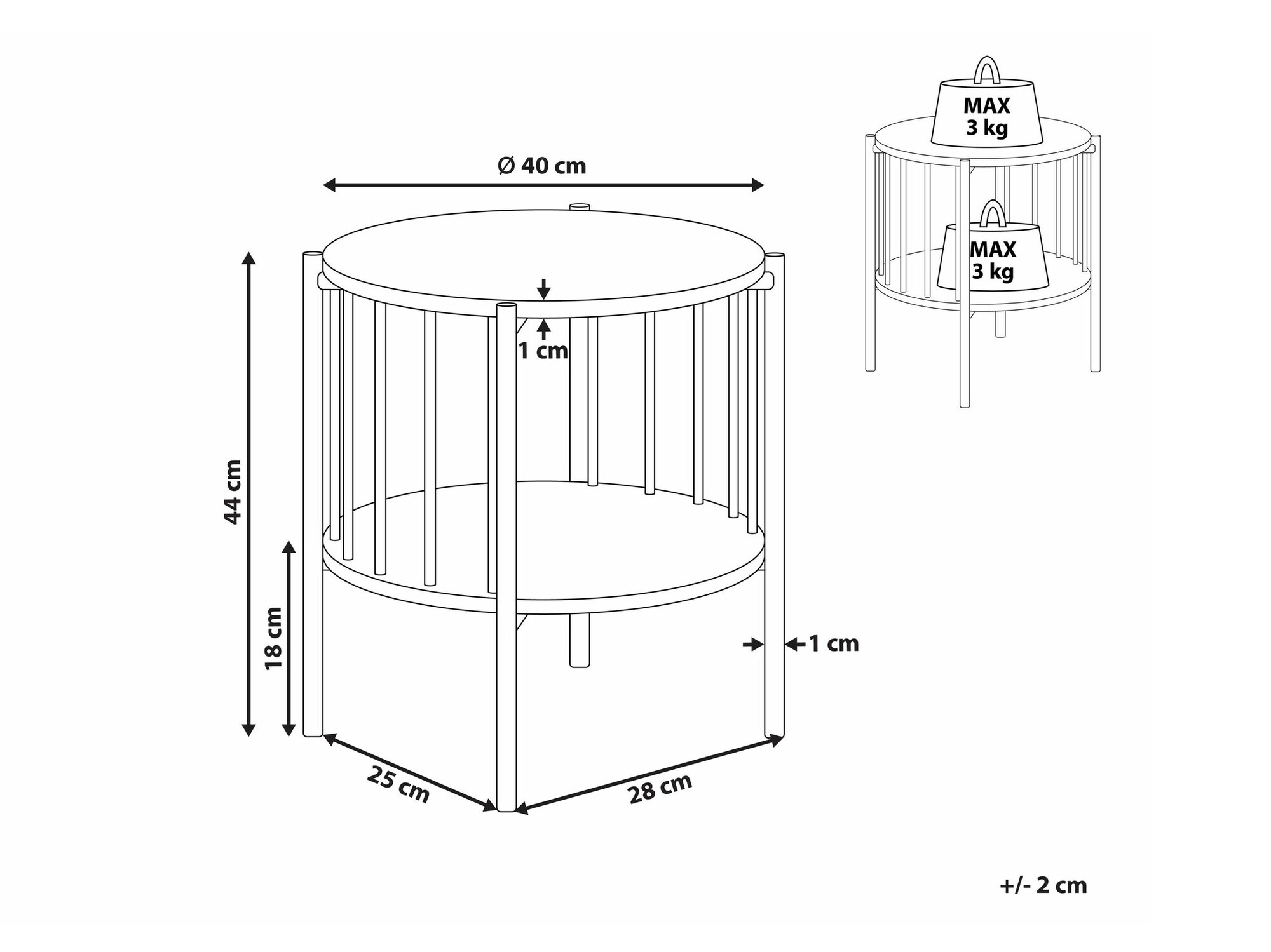 Помощна масичка Berwyn 2284