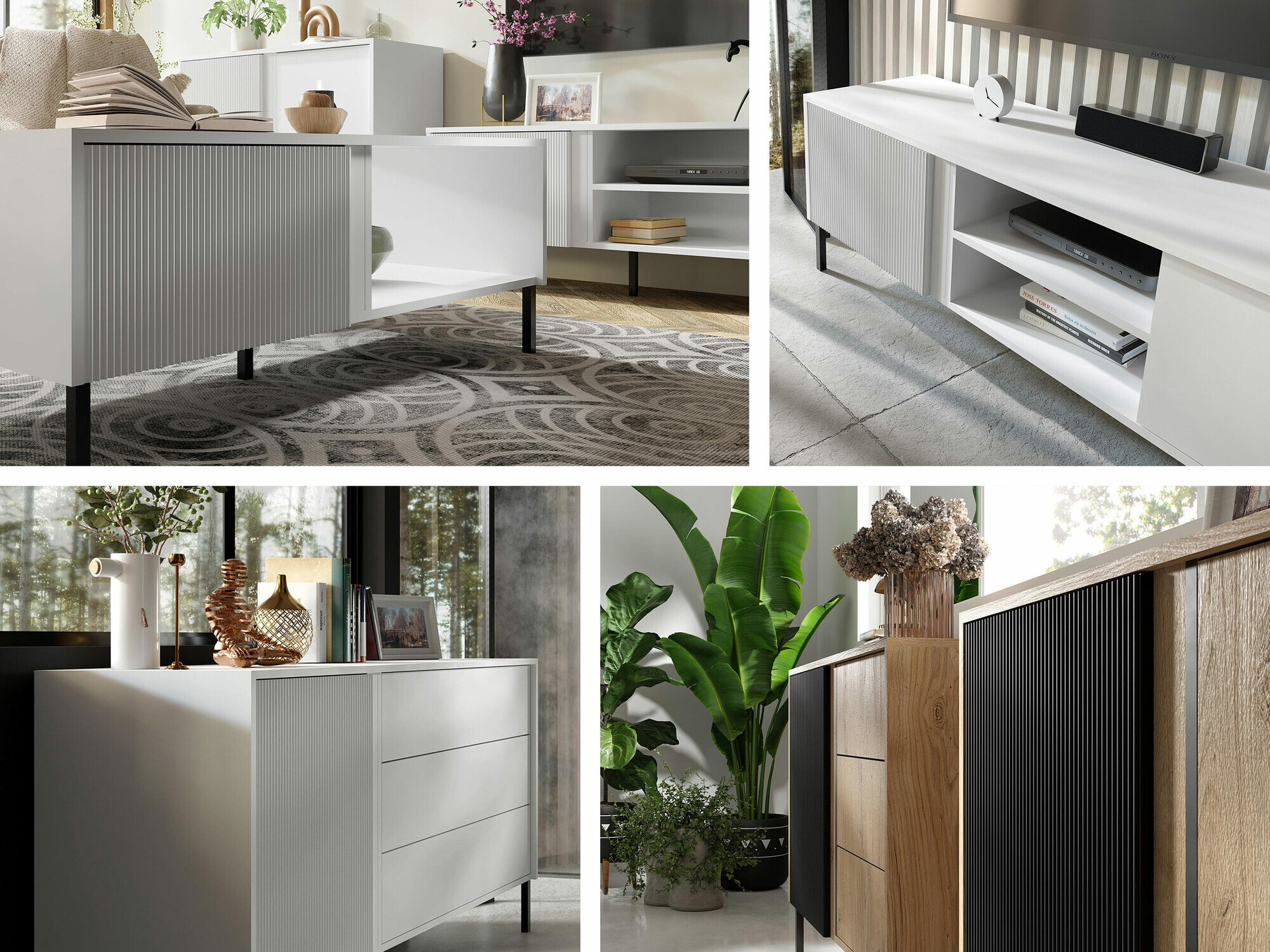 Комплект за хол Lumiri 108 (Дъб + Черен)