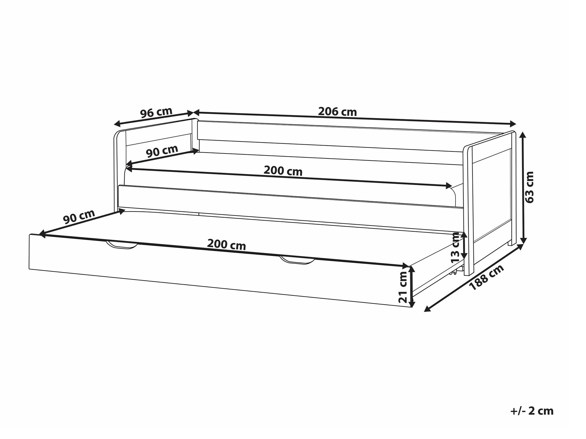 Легло Berwyn 2301 (Ярък дърво)