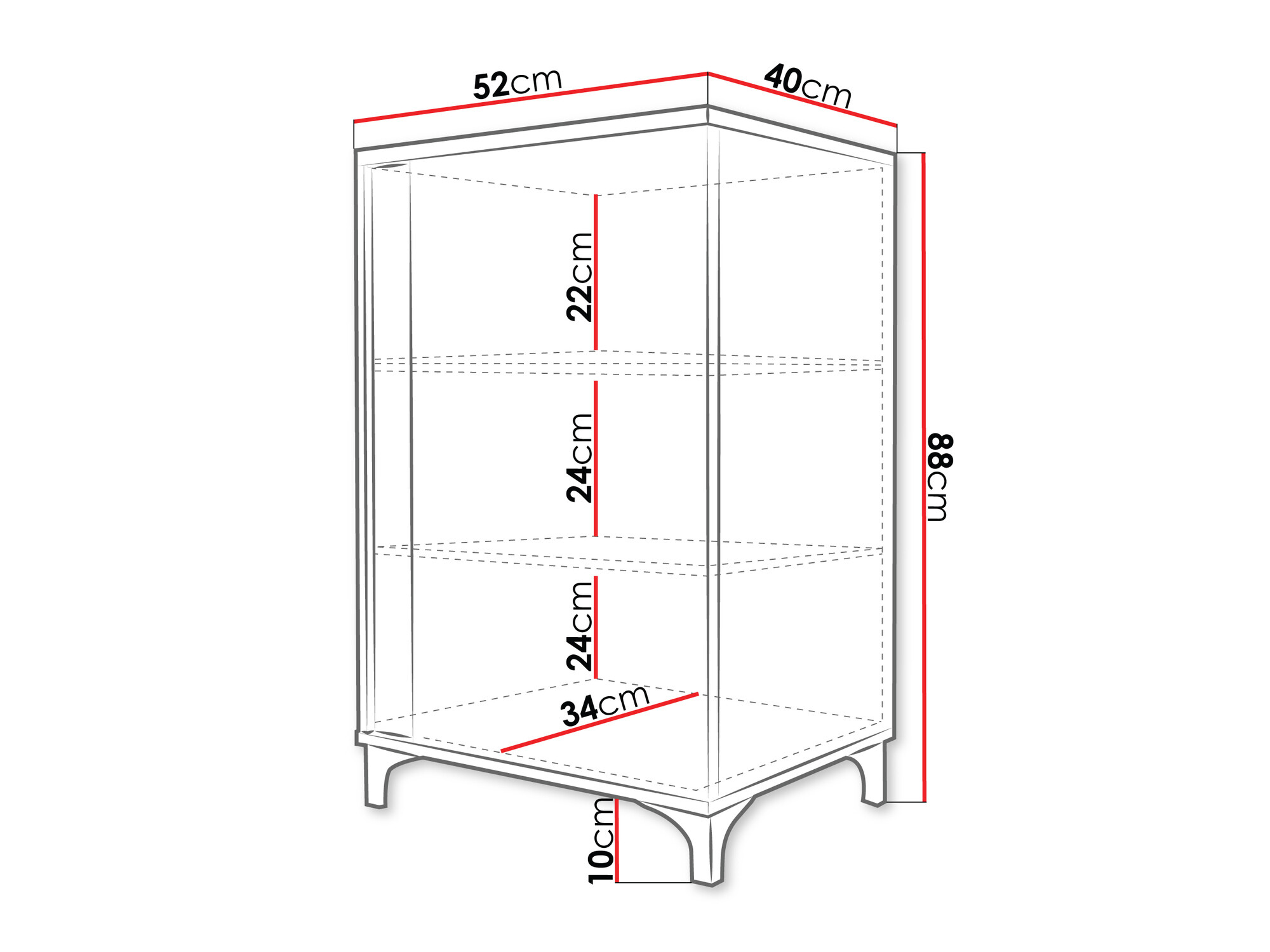 Шкаф Florem (Бял + Бял гланц + Ярък дърво)