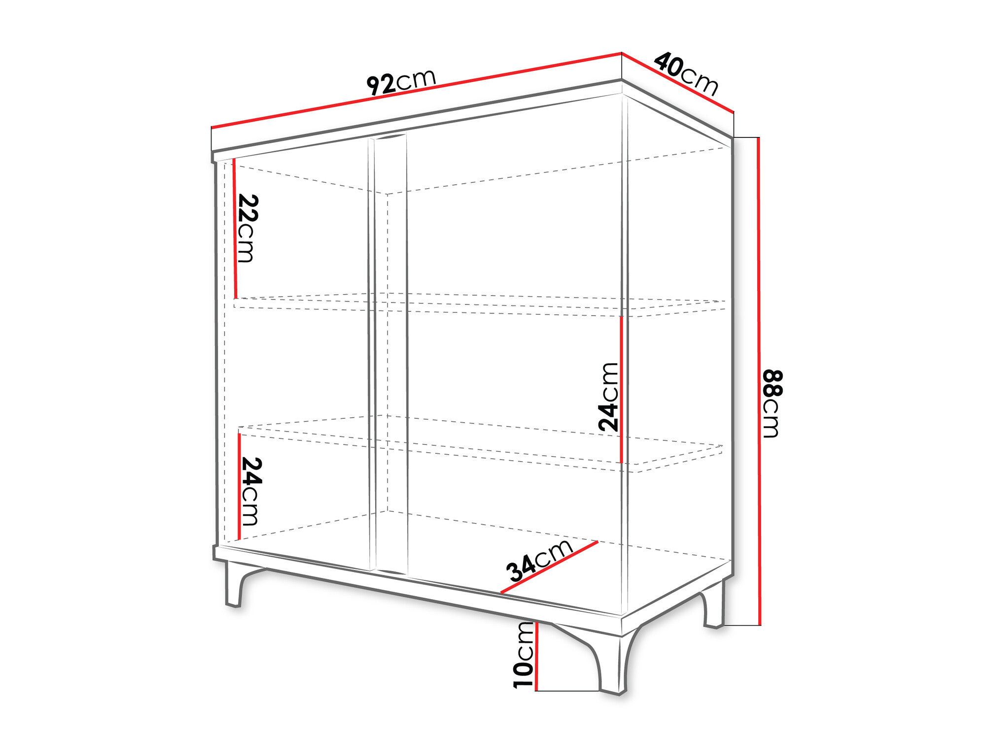 Шкаф Florem II (Бял + Бял гланц + Ярък дърво)