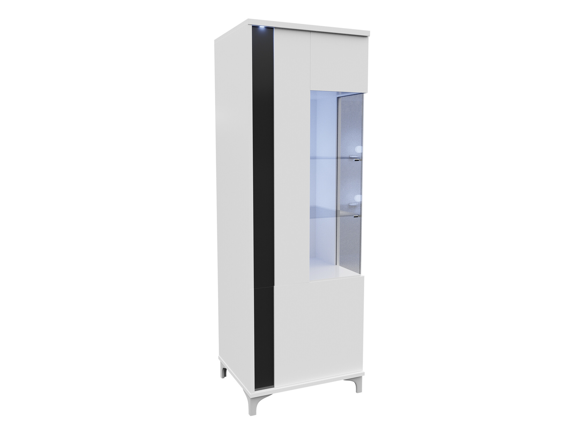 Етажерка Florem (Бял + Бял гланц + Черен гланц)