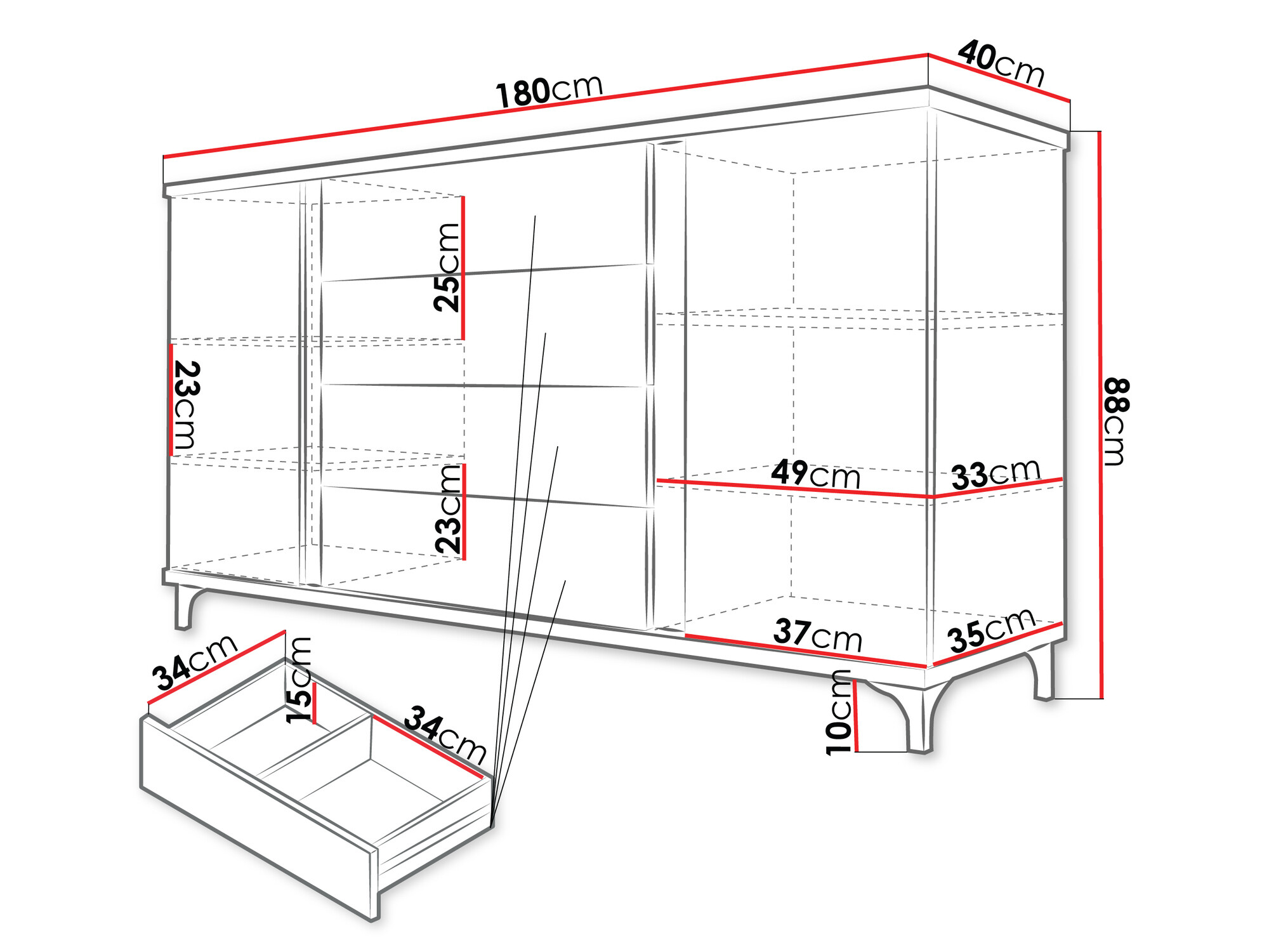 Скрин Florem (Бял + Бял гланц + Ярък дърво)