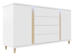 Скрин Livseri 103 (Бял + Бял гланц + Ярък дърво)