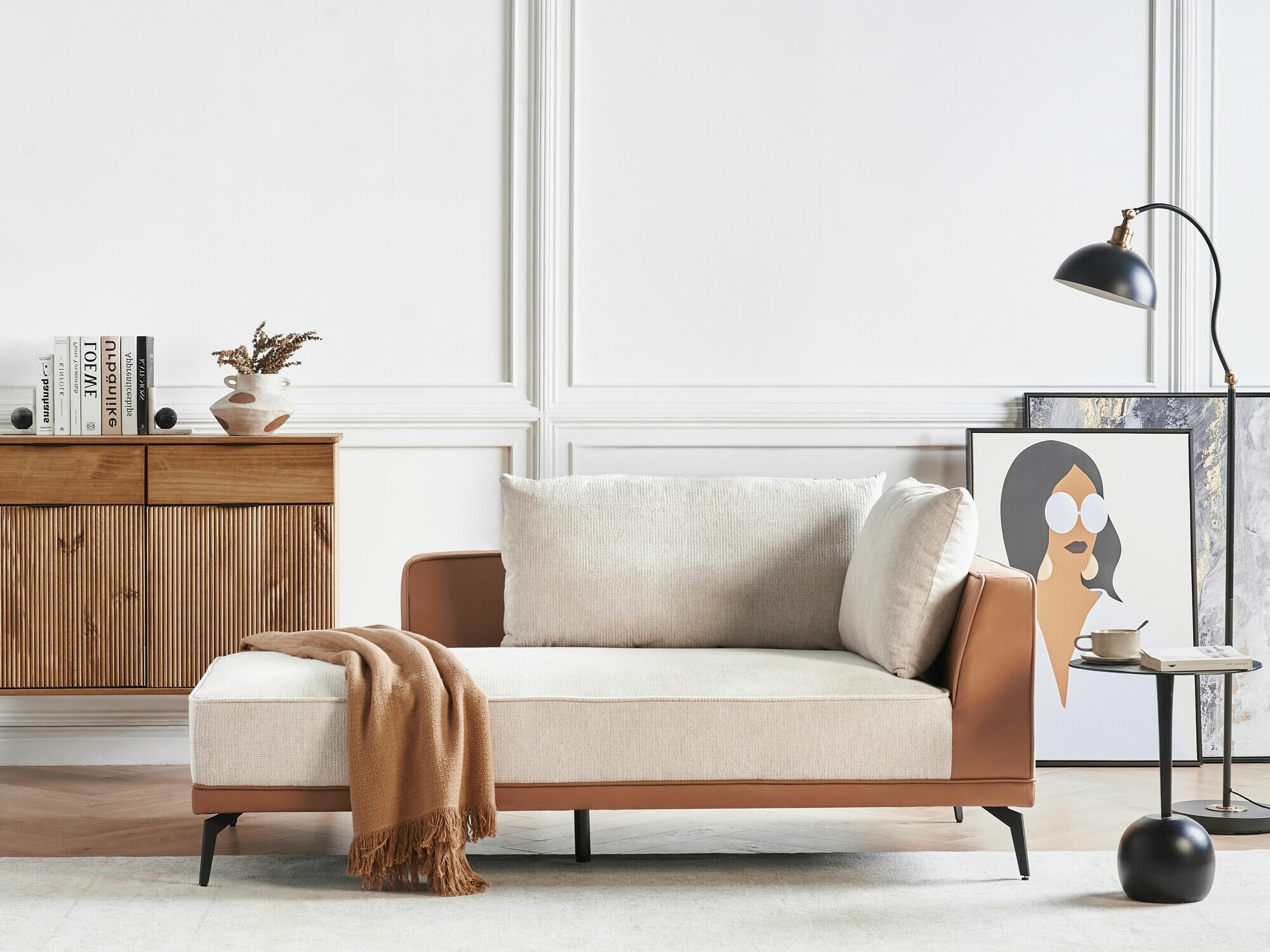 Модулен ъглов диван Berwyn 2326 (Бежов)