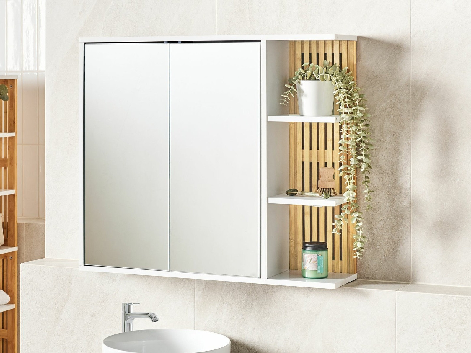 Шкаф за баня с огледало Berwyn 2343