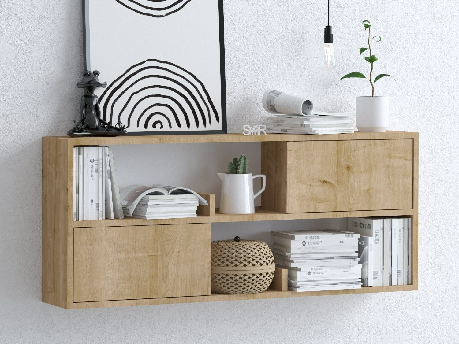 Стенна етажерка Sonliro 147 (Дъб)