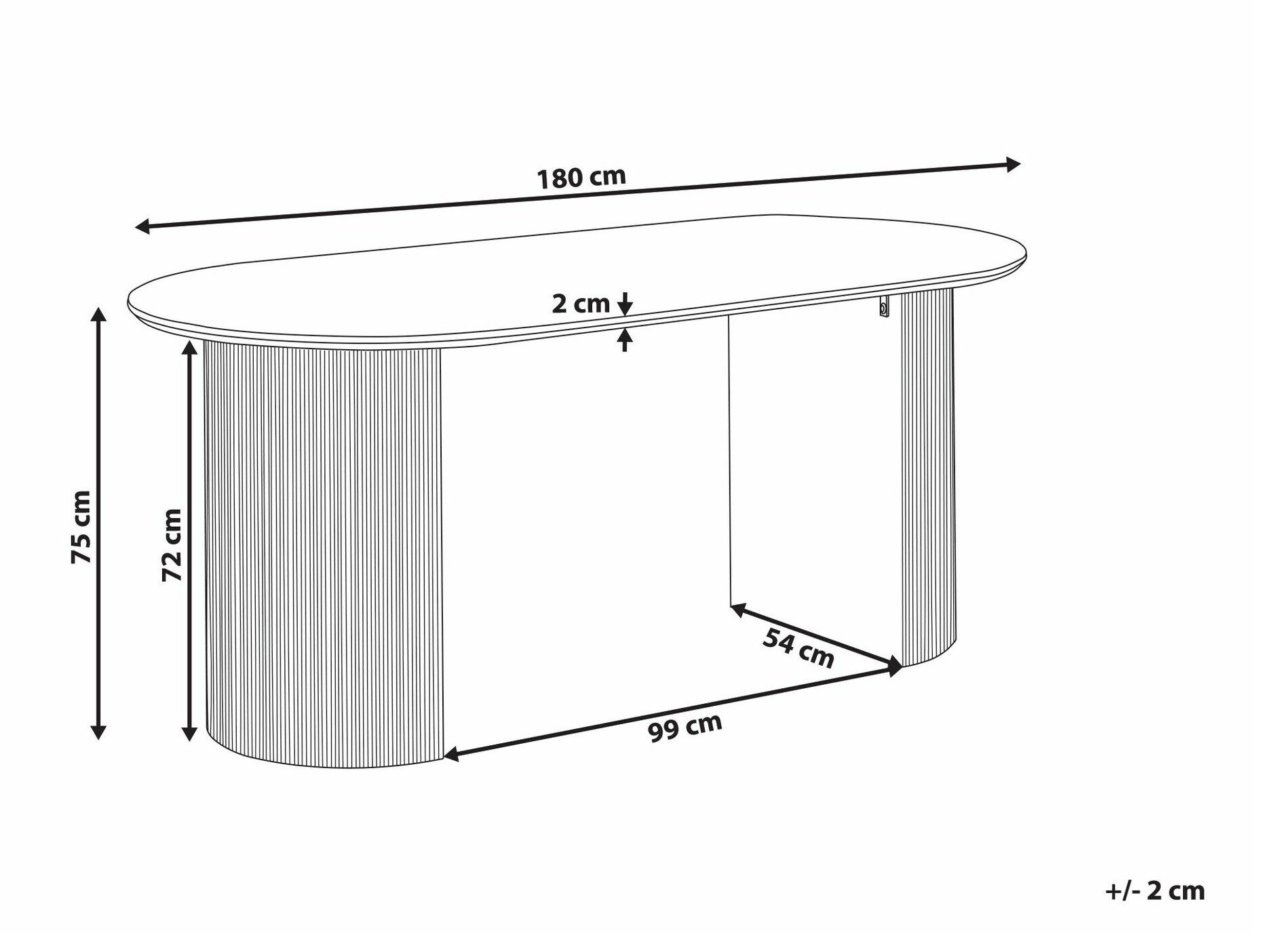 Маса Berwyn 2361 (Черен)