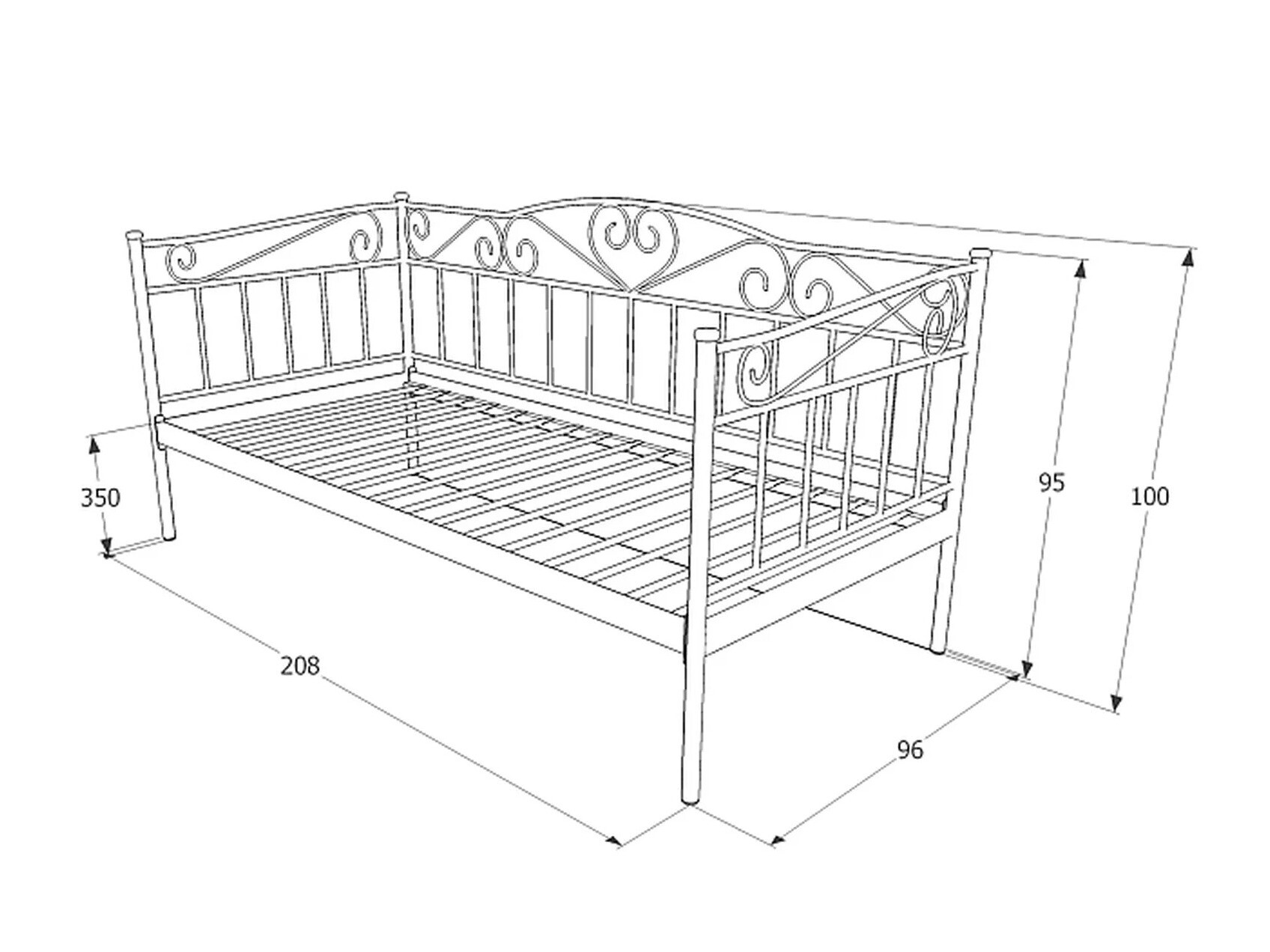 Легло Detroit 655 (Черен)