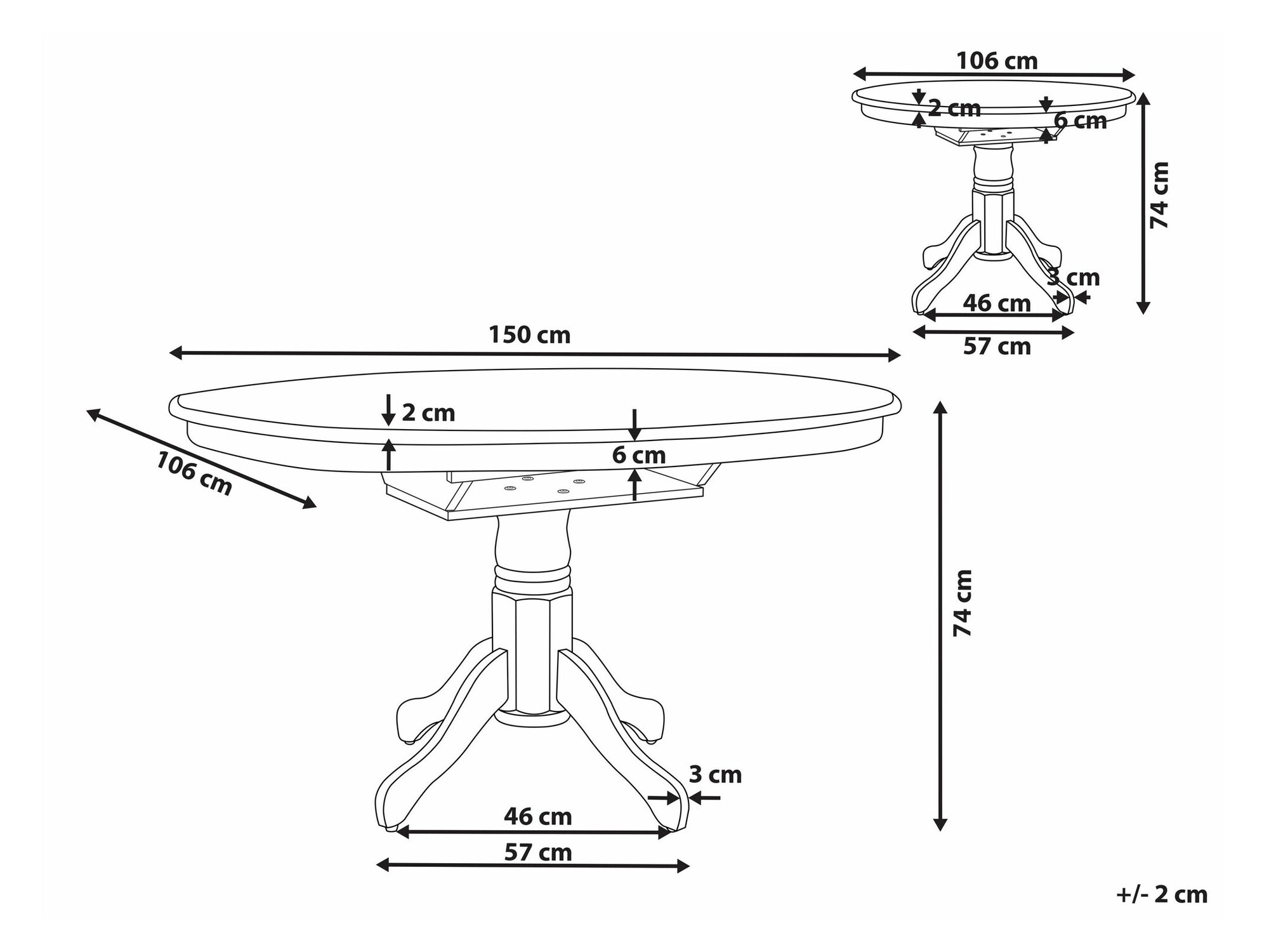 Маса Berwyn 2370 (Черен)