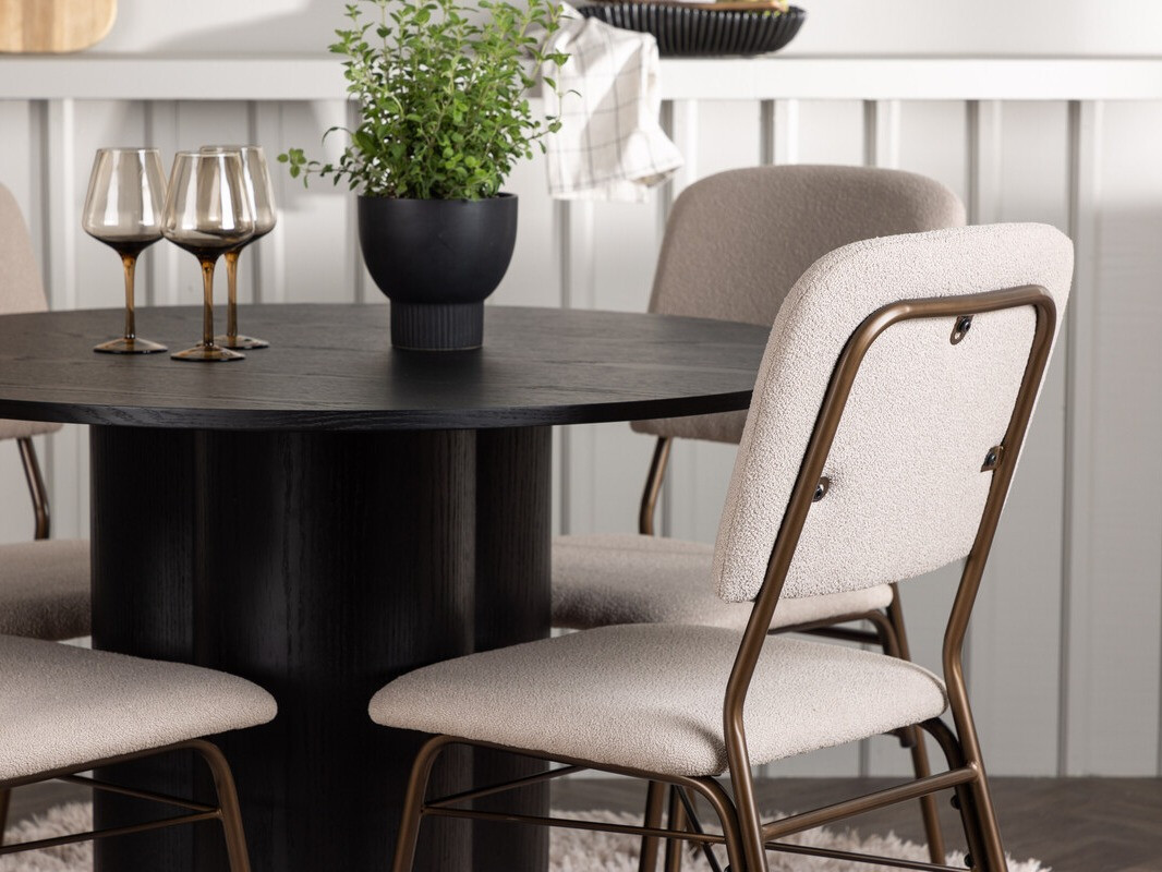 Маса и столове за трапезария Dallas 4606 (Черен)