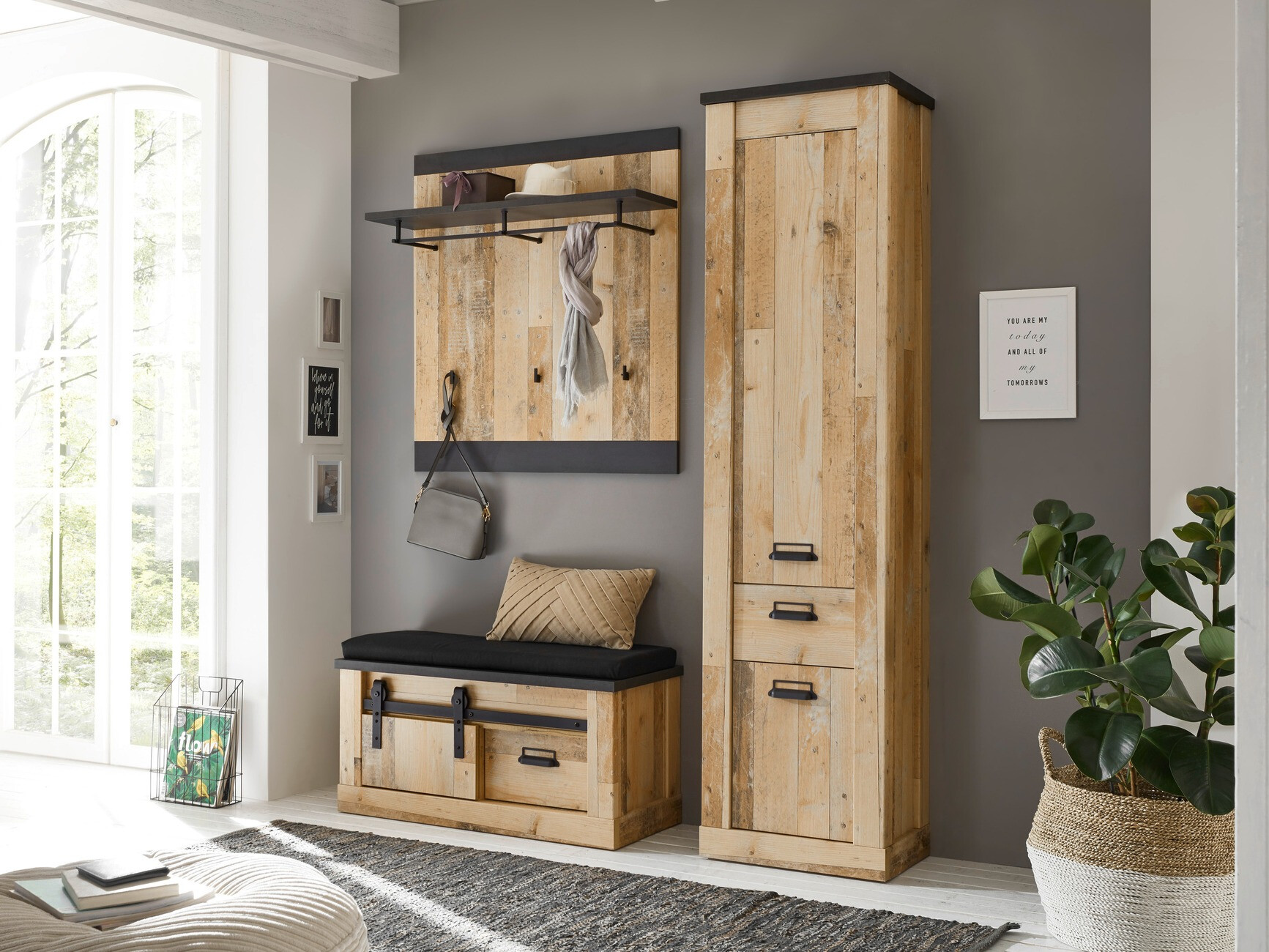 Комплект за антре Cirtale 130 (Отлежало дърво + Антрацит)