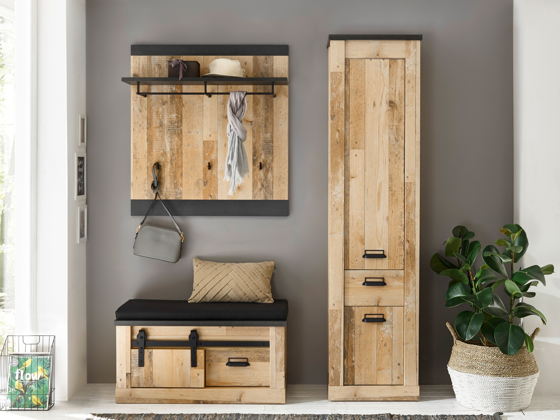 Комплект за антре Cirtale 130 (Отлежало дърво + Антрацит)