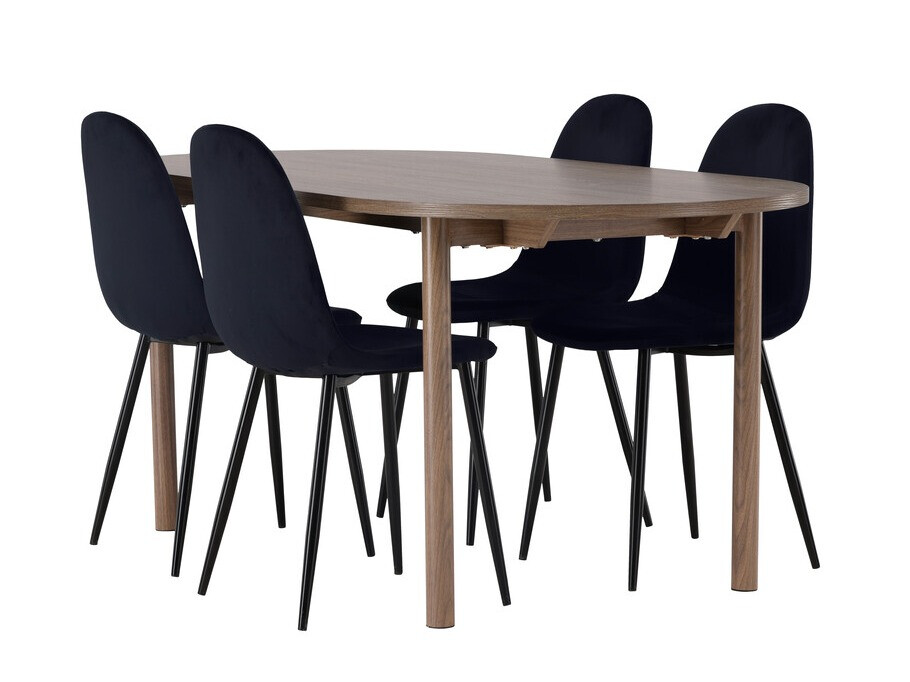 Маса и столове за трапезария Dallas 4612 (Кафяв)