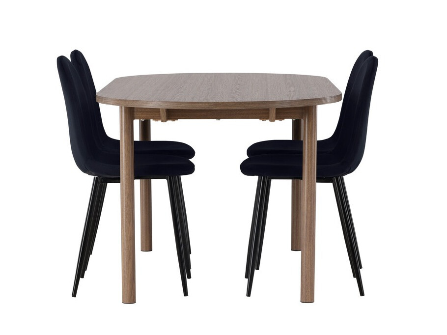 Маса и столове за трапезария Dallas 4612 (Кафяв)