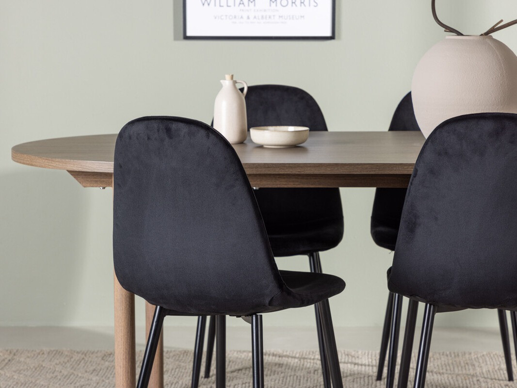 Маса и столове за трапезария Dallas 4612 (Кафяв)