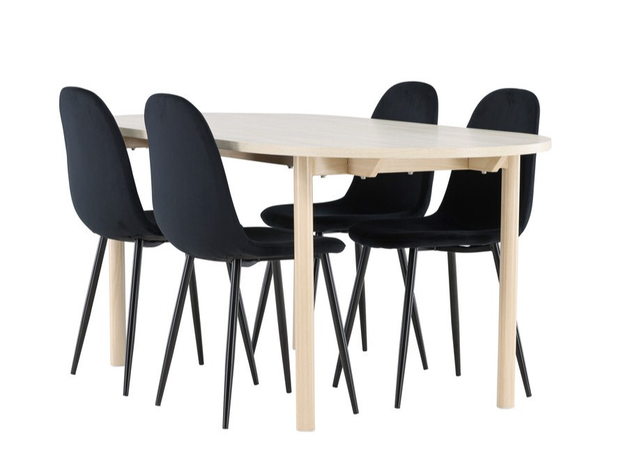 Маса и столове за трапезария Dallas 4612 (Светлокафяво)