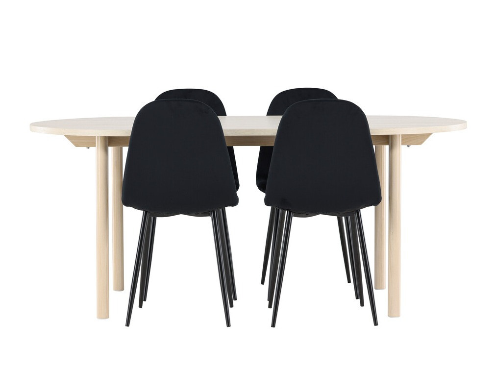 Маса и столове за трапезария Dallas 4612 (Светлокафяво)