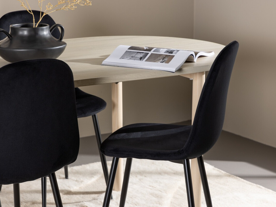 Маса и столове за трапезария Dallas 4612 (Светлокафяво)