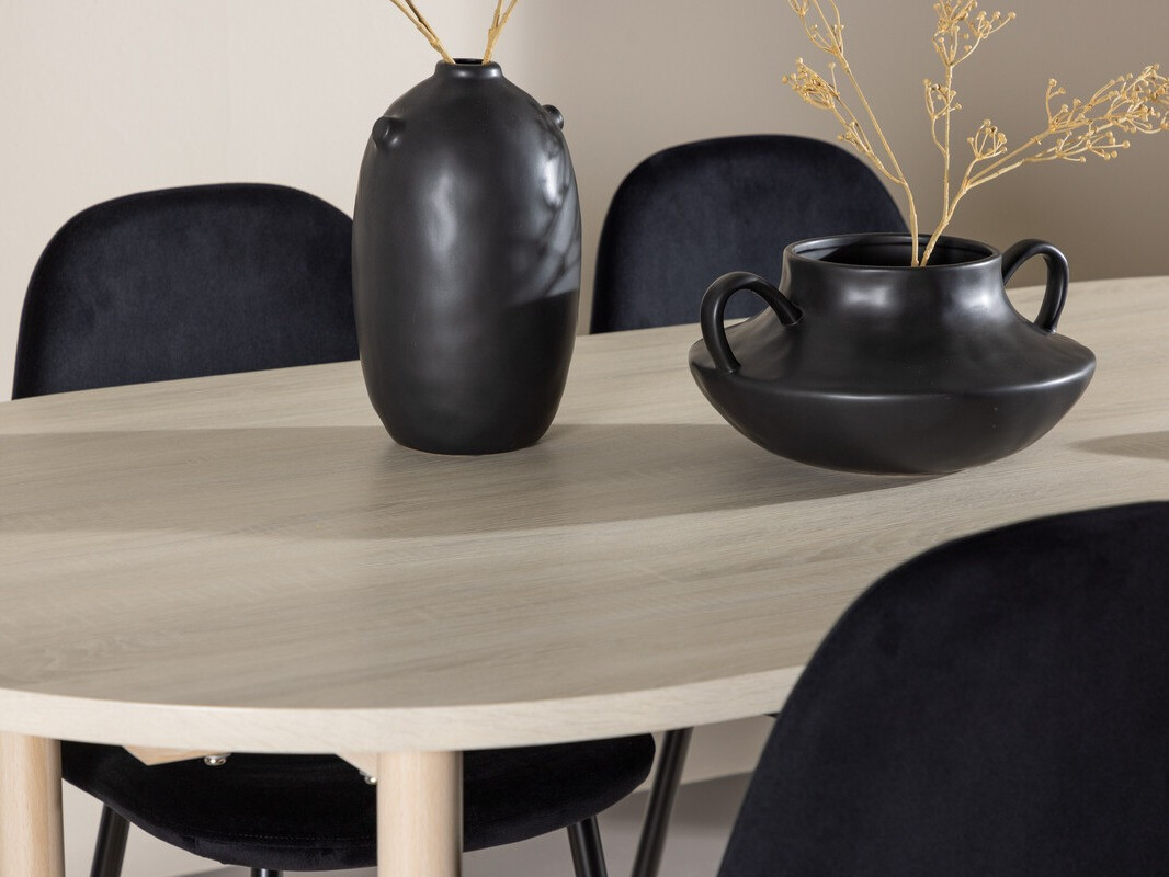 Маса и столове за трапезария Dallas 4612 (Светлокафяво)