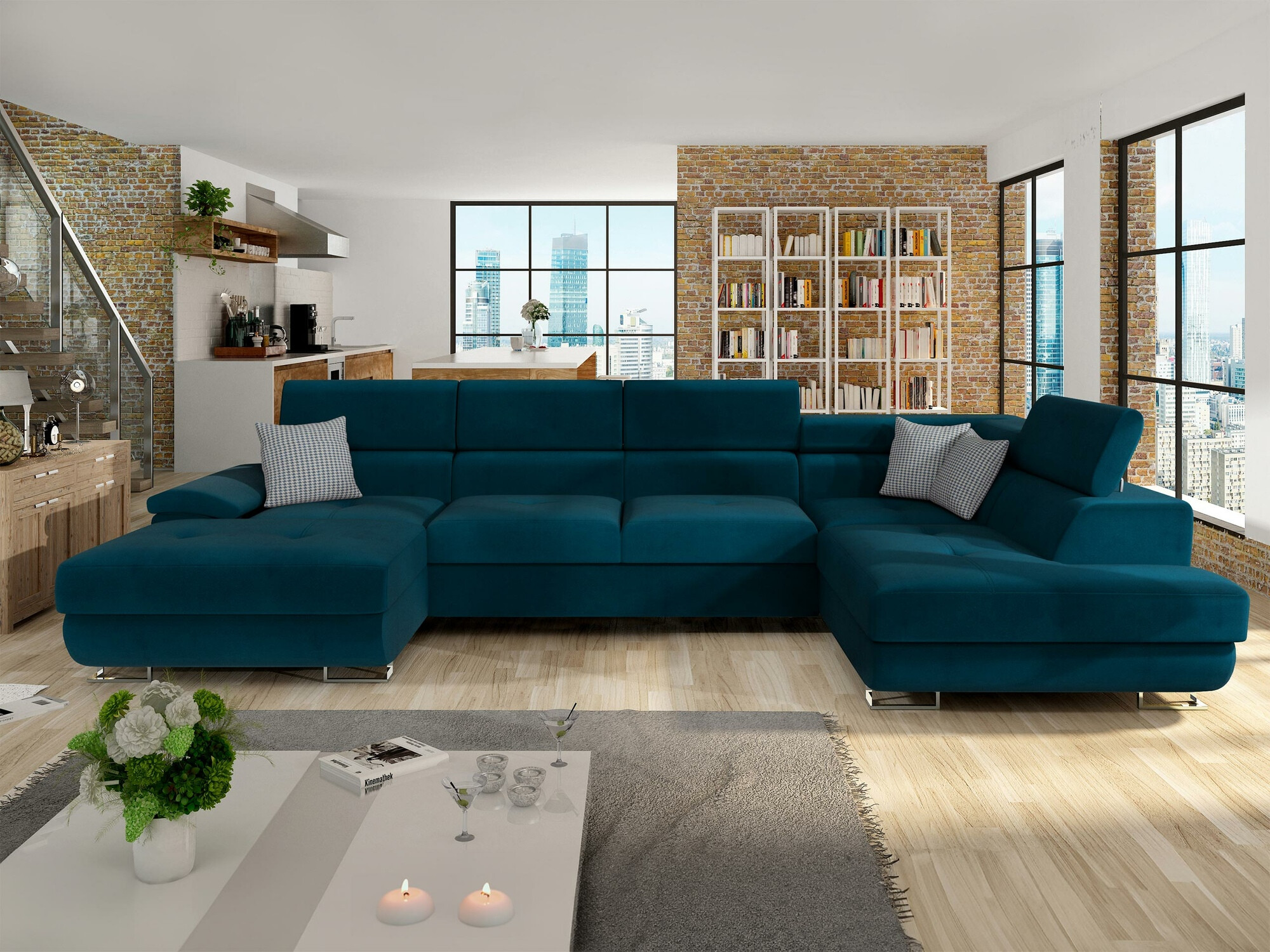 Ъглов диван Comfivo 241 (Venus Velvet 2911 + Kenia 796)