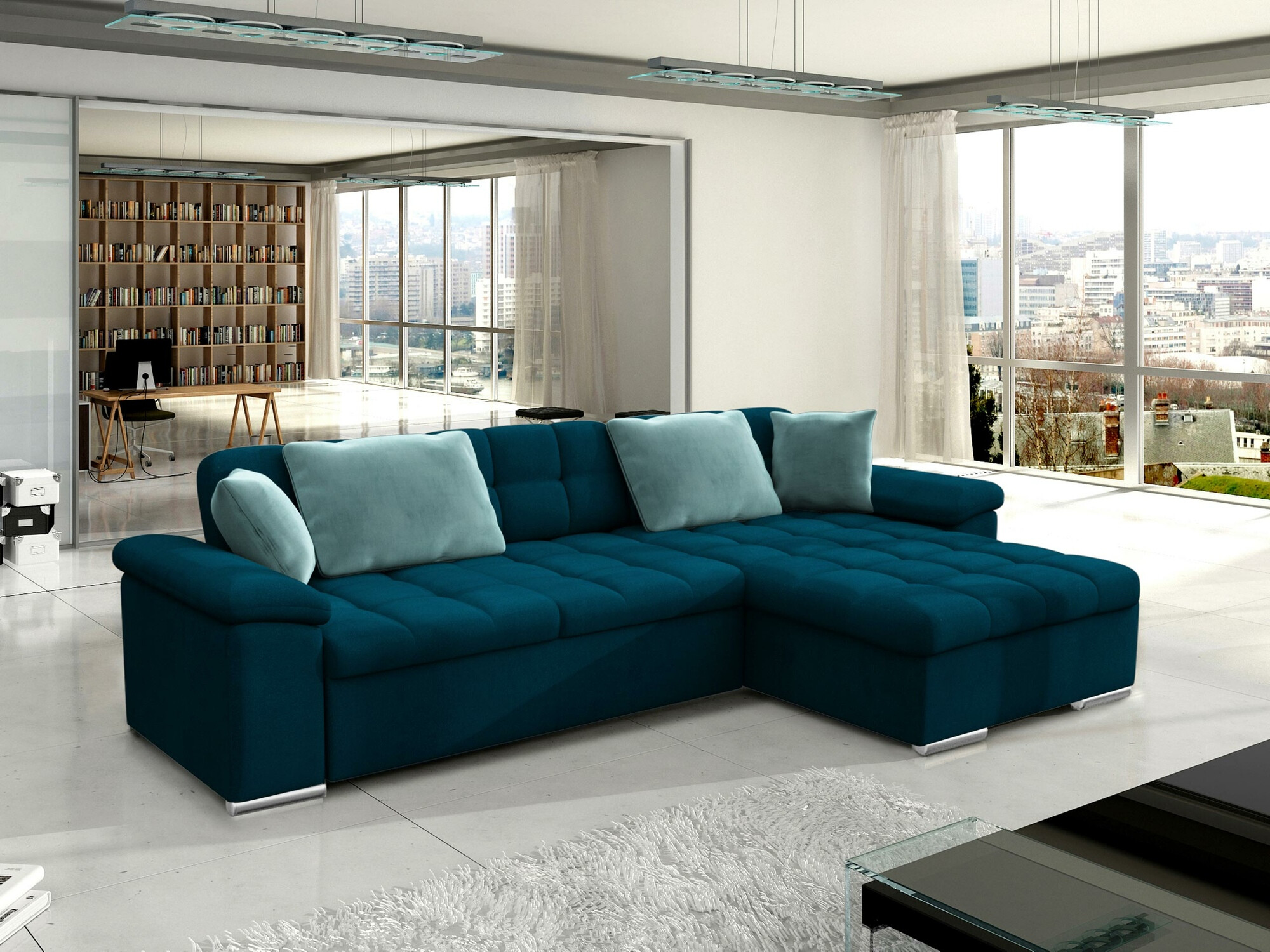 Ъглов диван Comfivo Mica II (Venus Velvet 2911 + Prestige 2771)
