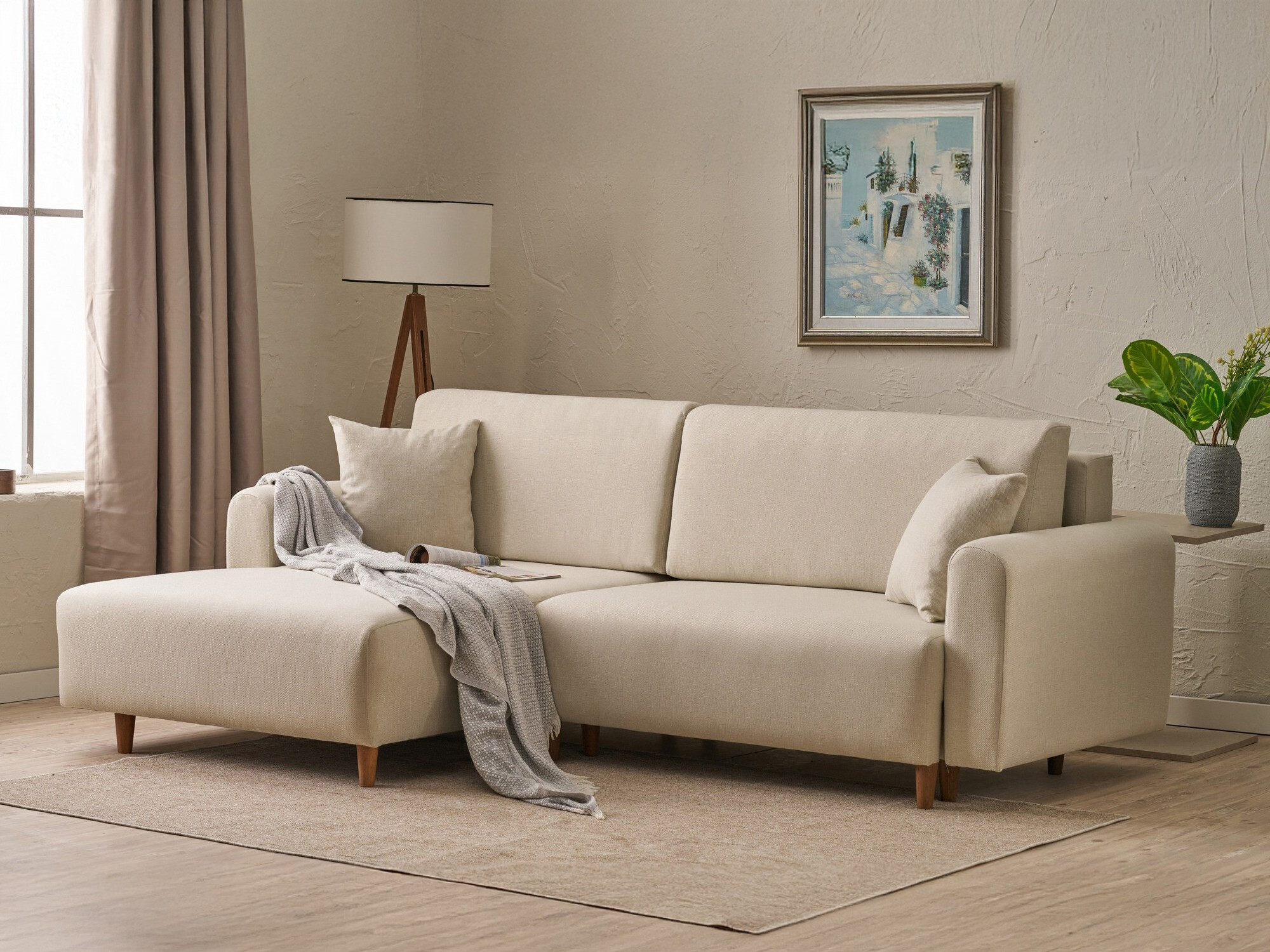 Ъглов диван Altadena 592 (Сметана)