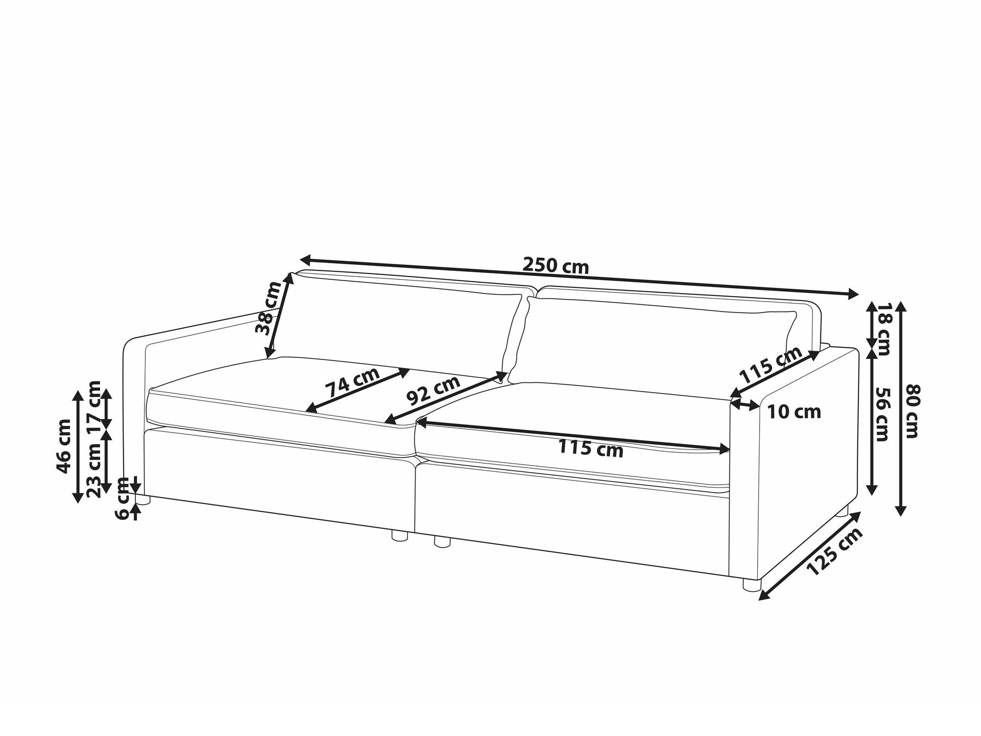 Диван Berwyn 2374 (Сив)