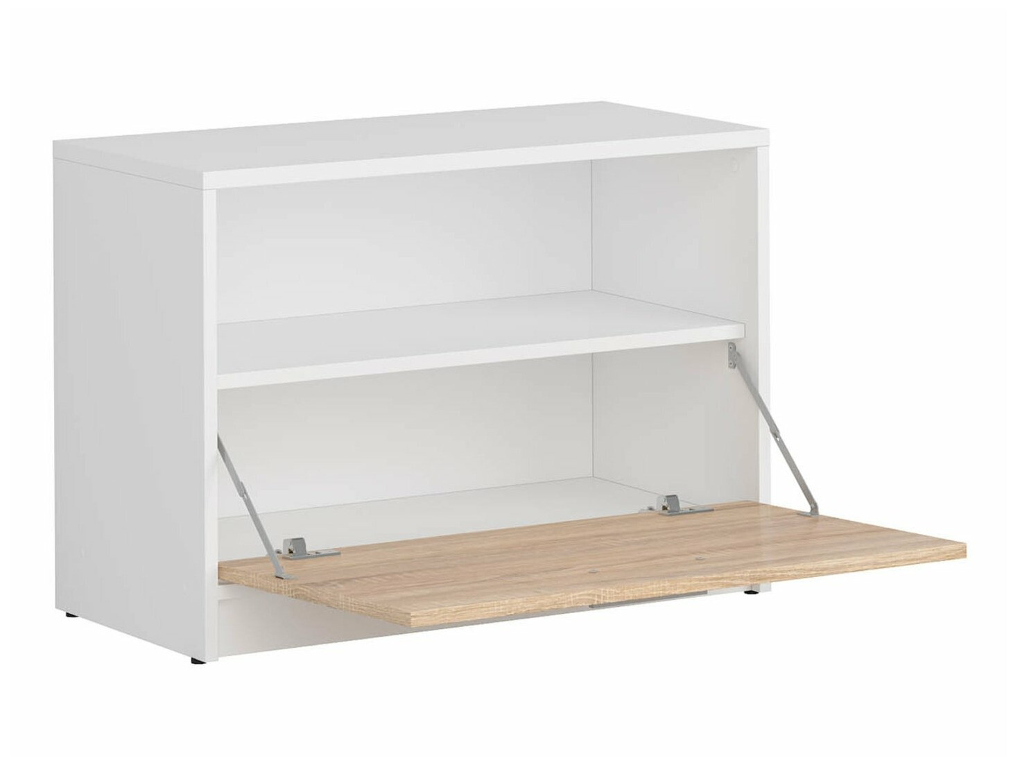 Шкаф за обувки Novsore 111 (Бял + Сонома дъб)