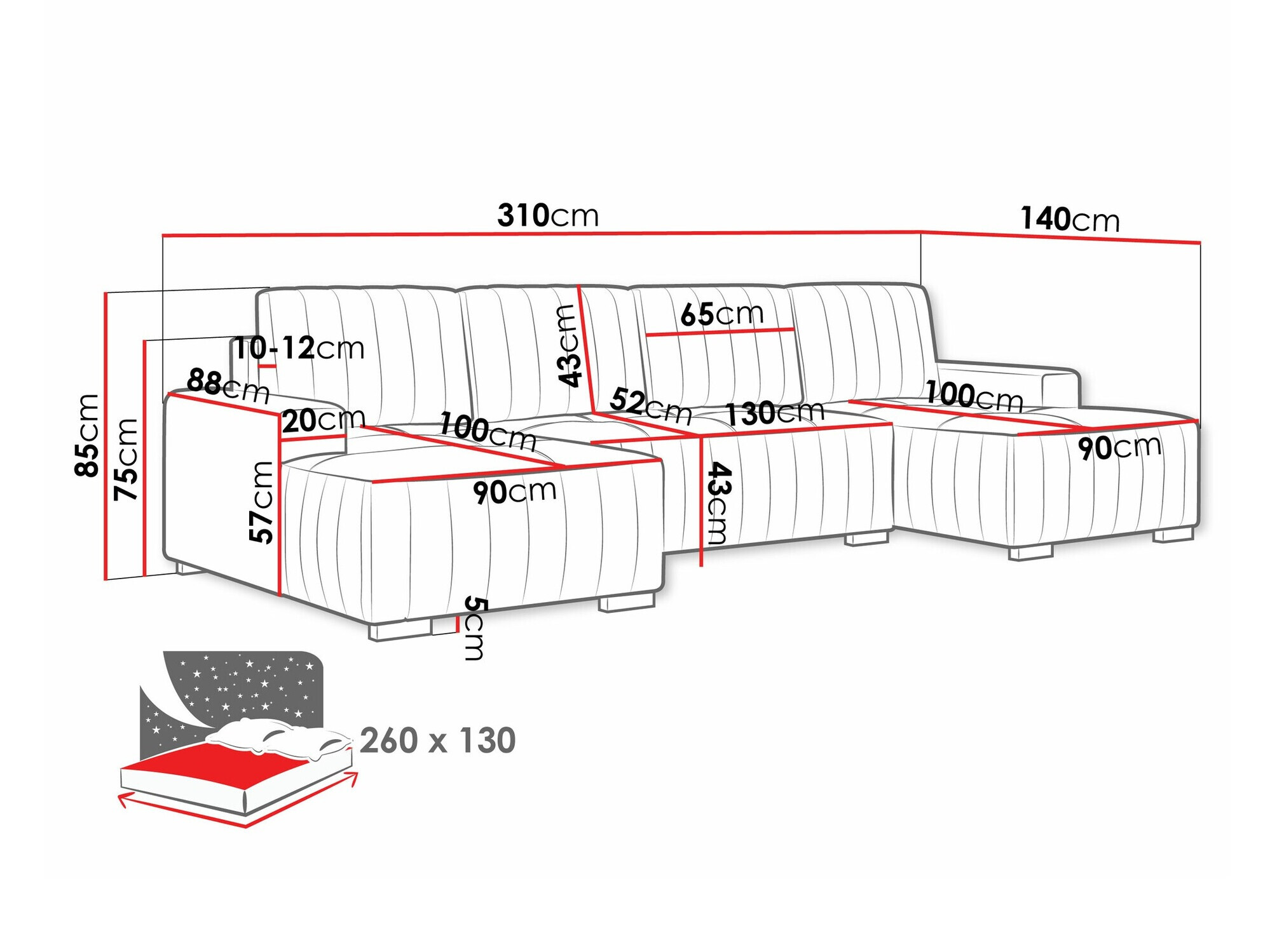 Ъглов диван Columbus 232 (Manila 21)