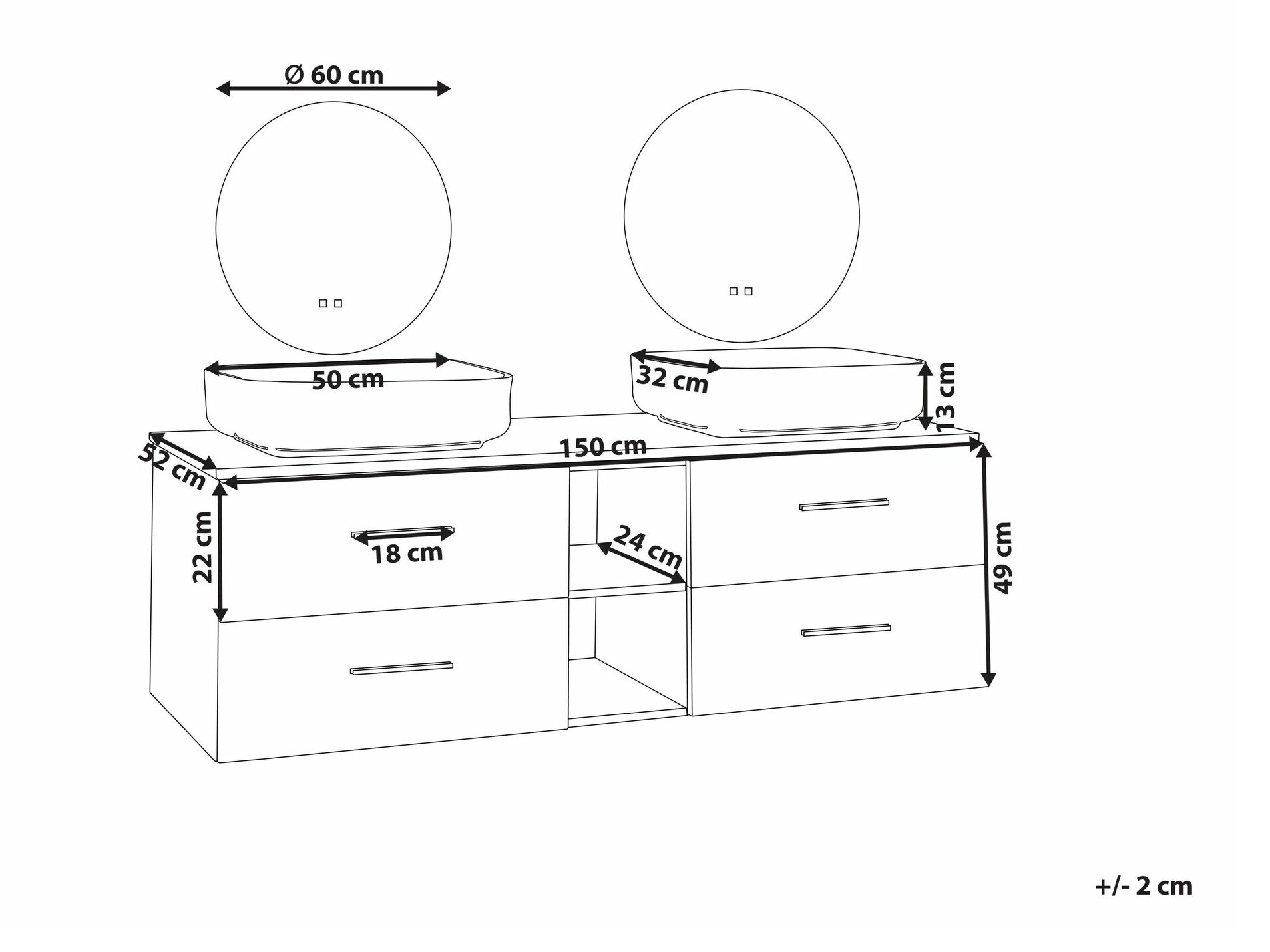 Комплект за баня Berwyn 2376 (Бял)