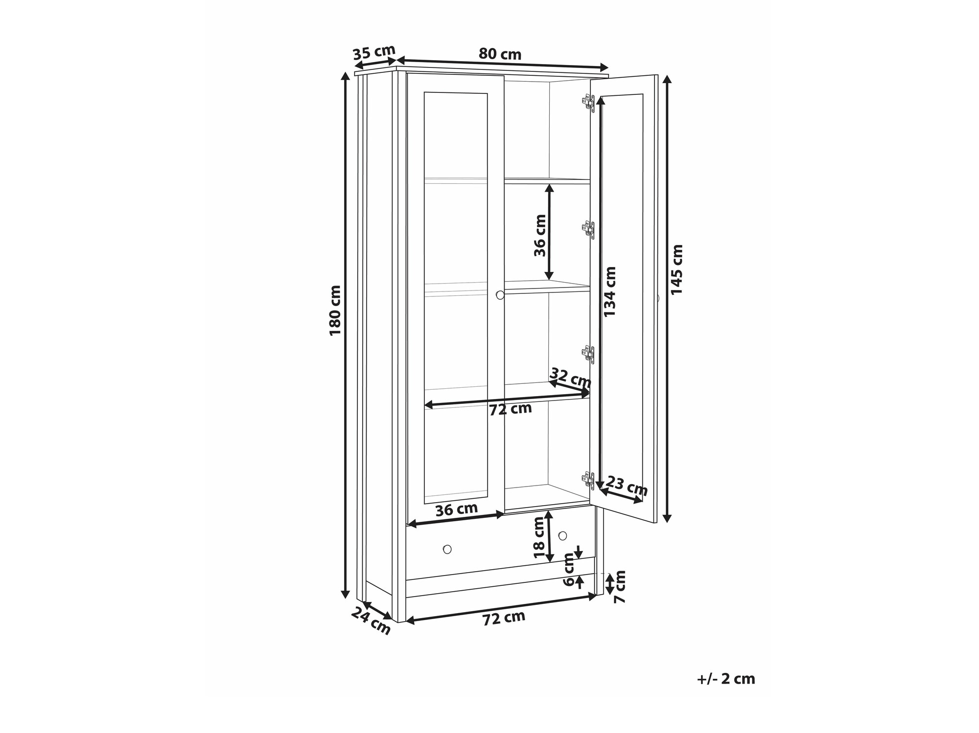 Етажерка Berwyn 2381 (Бял)