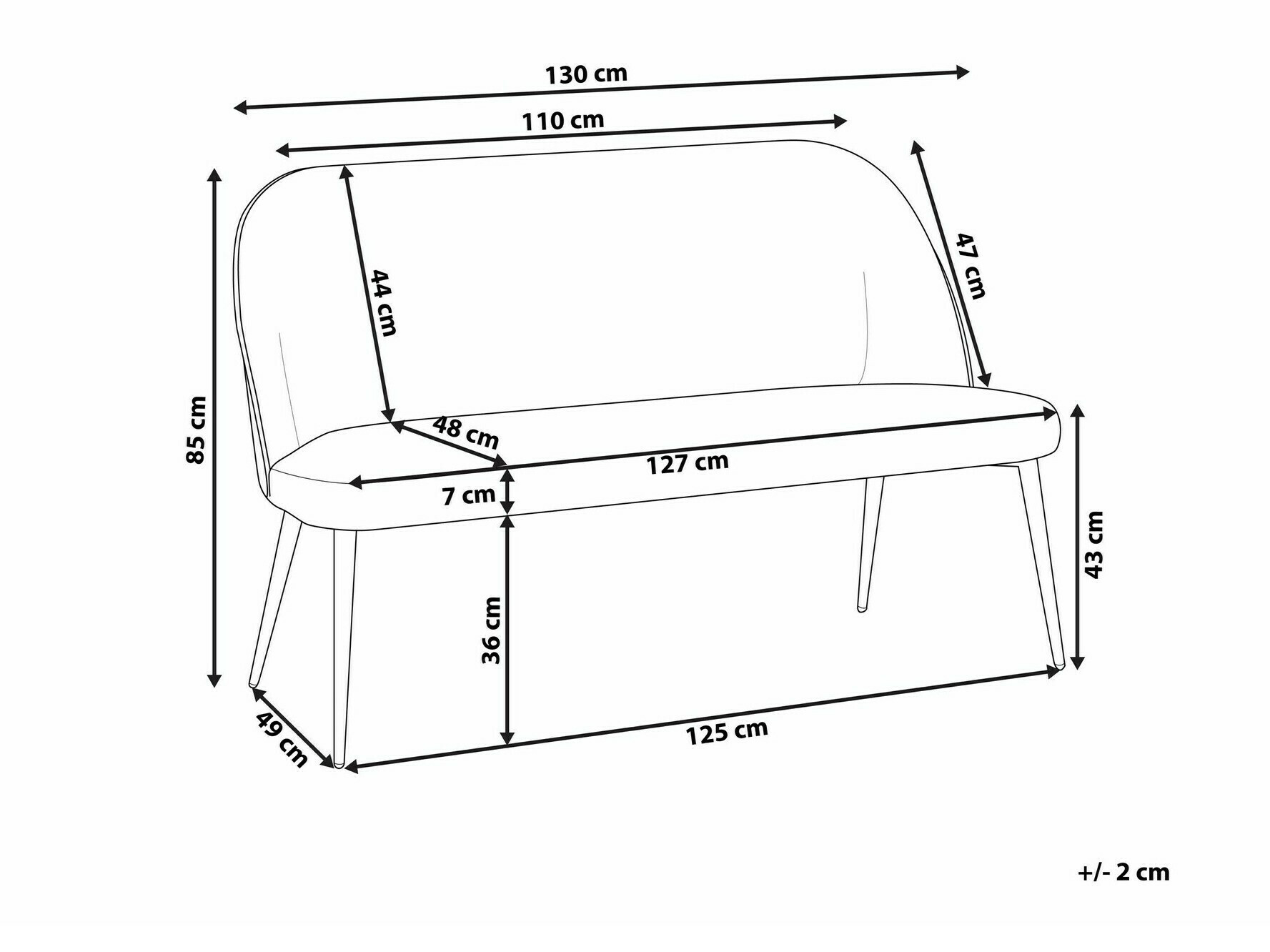 Тапицирана пейка Berwyn 2379 (Кафяв)